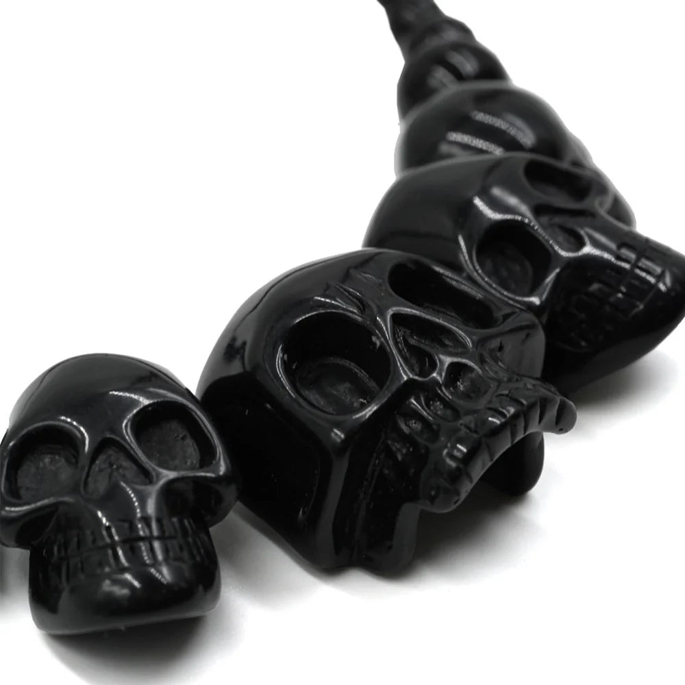 Kreepsville 666 Skull Collection Gothic Black Necklace