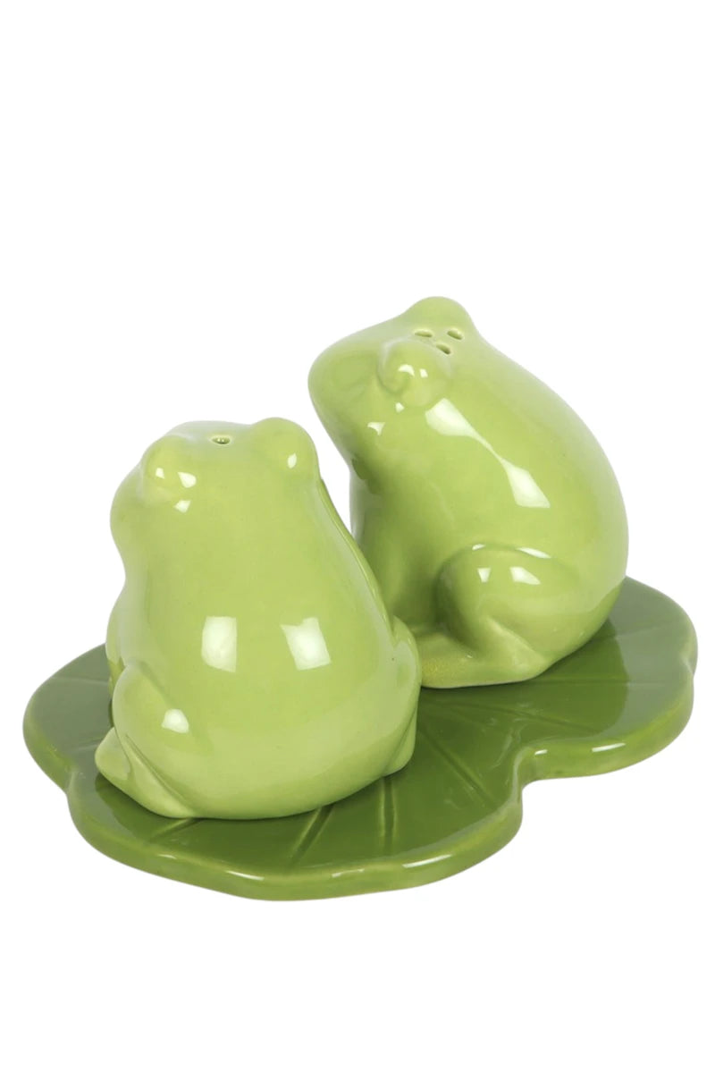 Frog Rox Luna Frog Shakers Ceramic Salt and Pepper Gothic Set Decor | Ro Rox