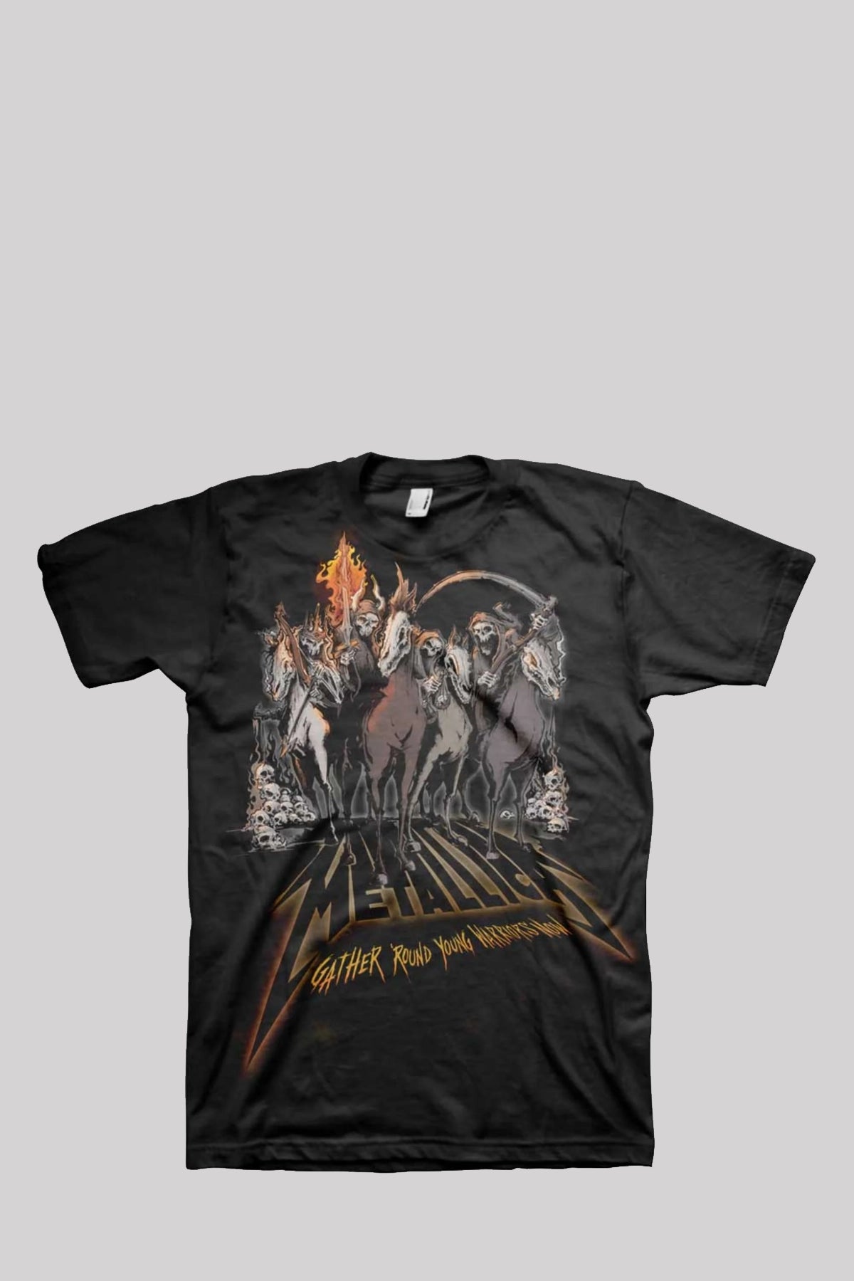 Metallica 40th Anniversary Horsemen T-Shirt (Unisex, Black, S)
