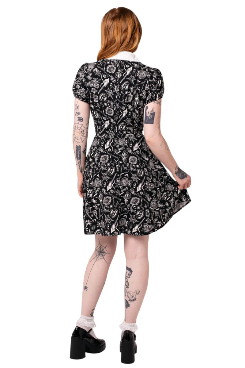 black gothic mini dress Hell Bunny Mischief Halloween Style Size (Grace Loves Lace size shown):S Luxury Pink Lace Wedding Cut Out Dresses this beautiful piece stuns