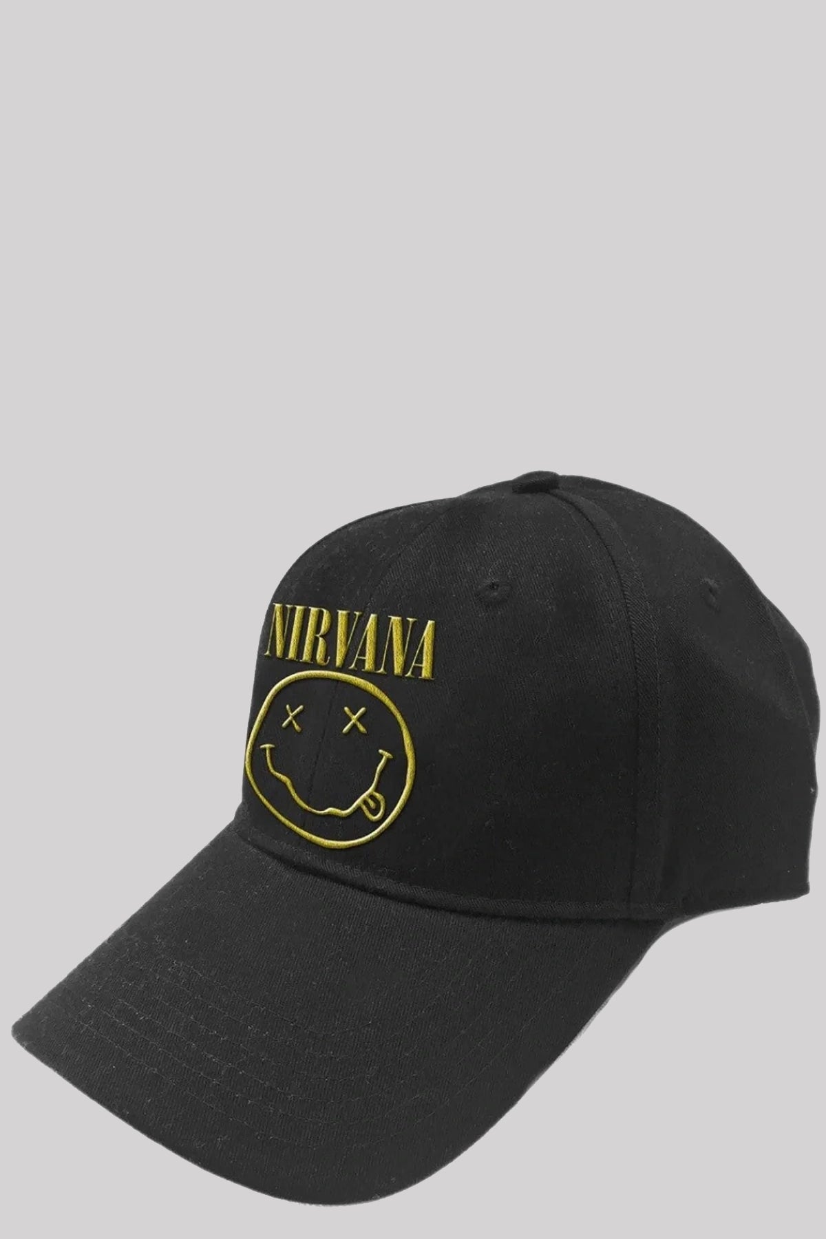 Nirvana Unisex Baseball Cap: Logo & Happy Face