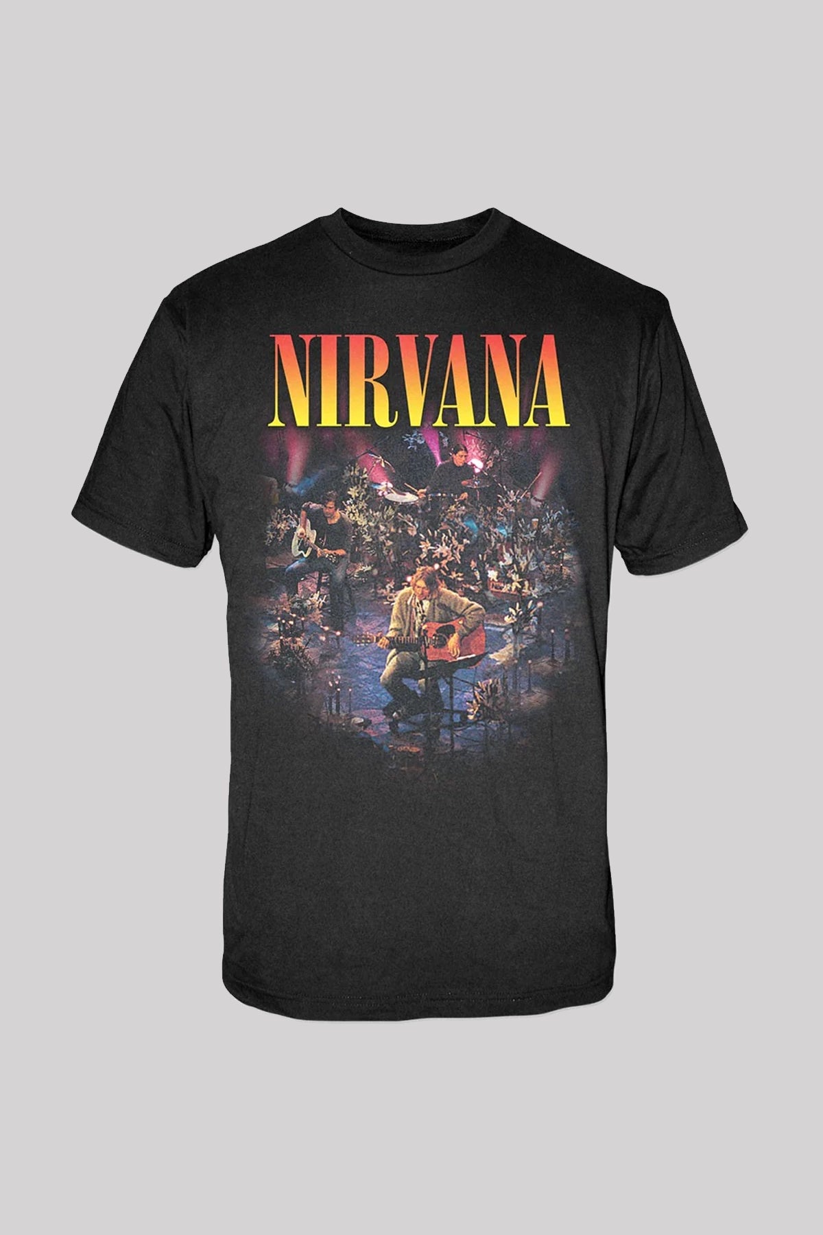 Rock Off Maglietta Uomo Nirvana Unplugged - Foto Ufficiale, Cotone, Unisex, Taglia Medium