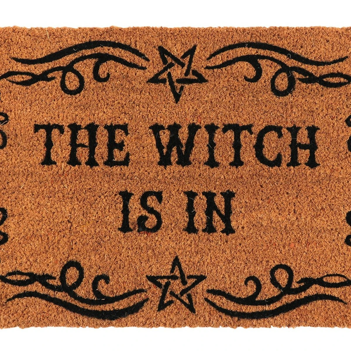 The Witch Is In Doormat - Natural Coir Welcome Mat Halloween