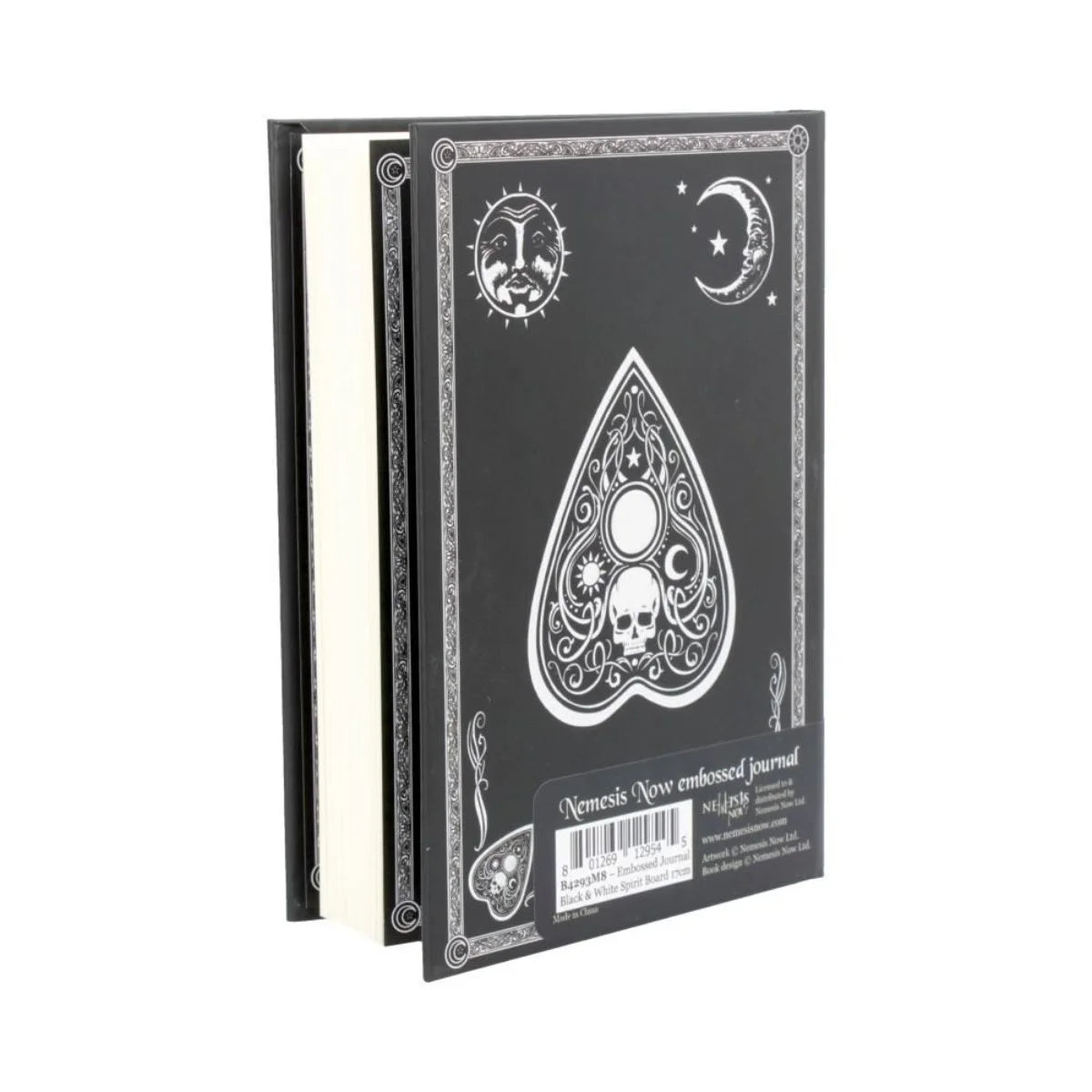 Gothic Embossed Spirit Board Journal - 17cm Black & White