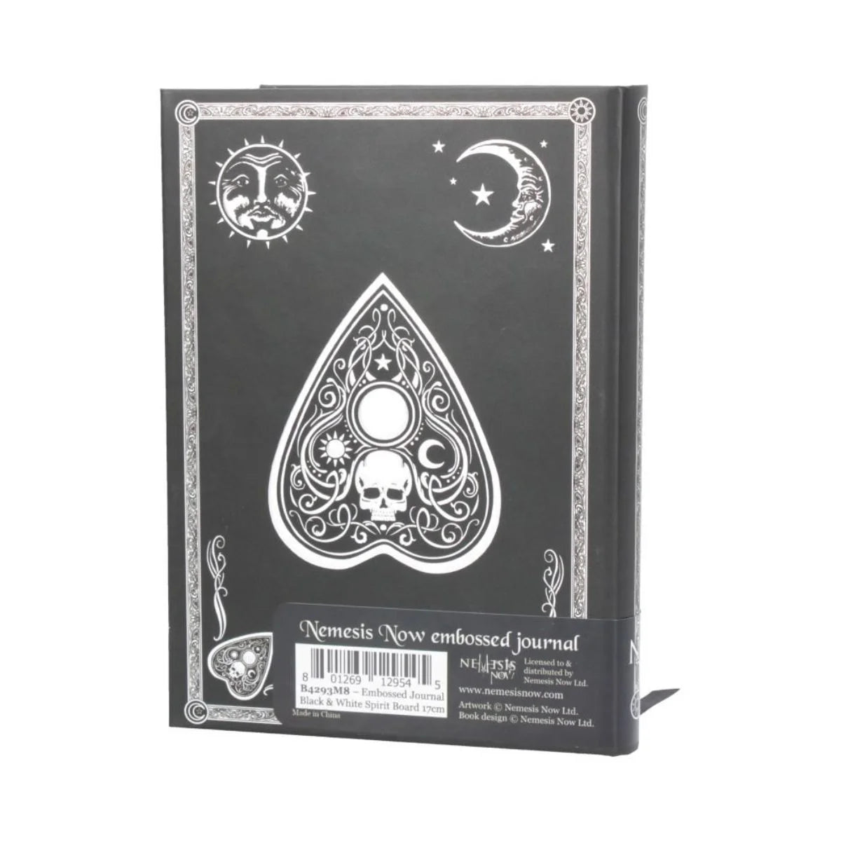 Gothic Embossed Spirit Board Journal - 17cm Black & White