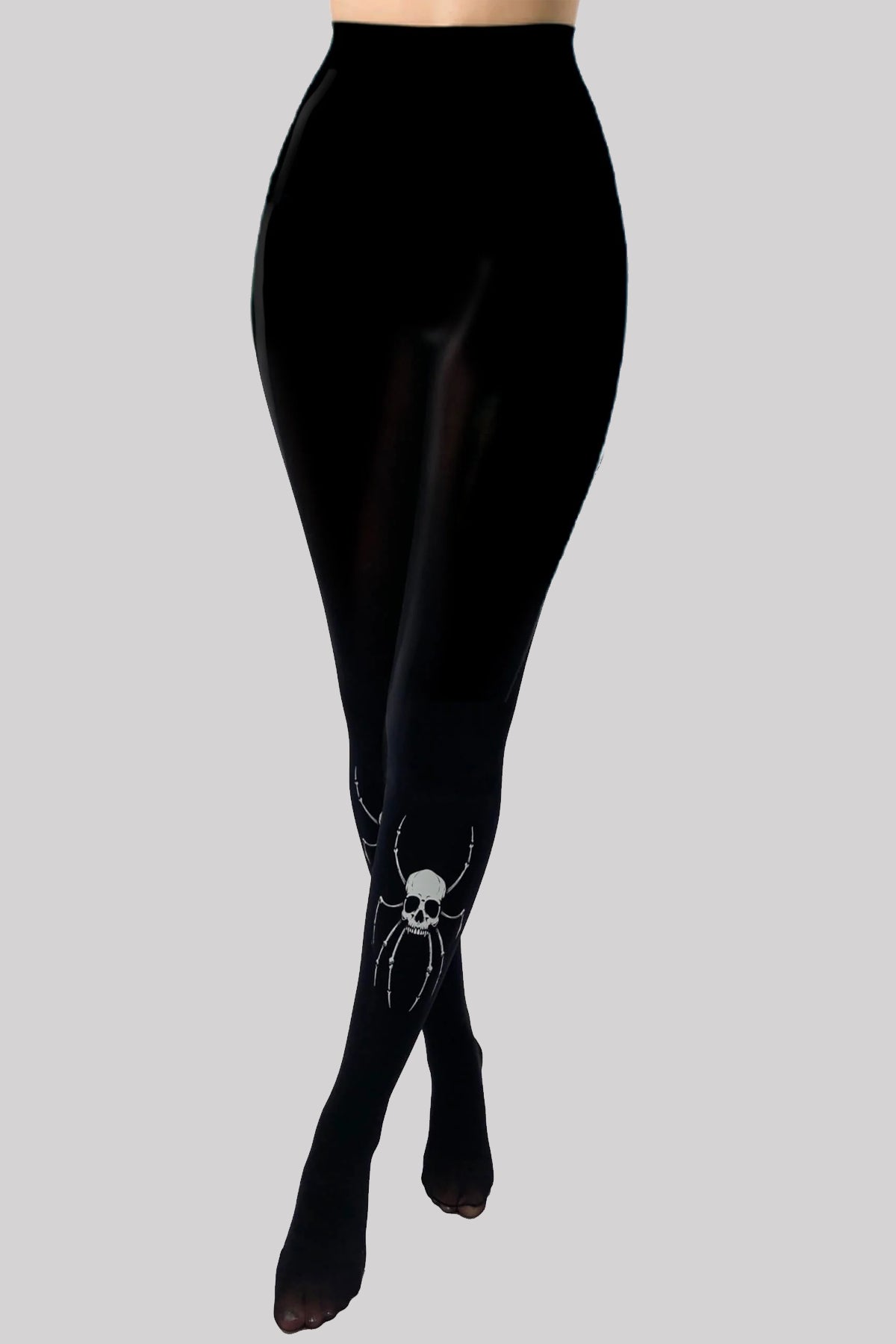 Pamela Mann Spider Skeleton Transfer Tights Women Hosiery Goth