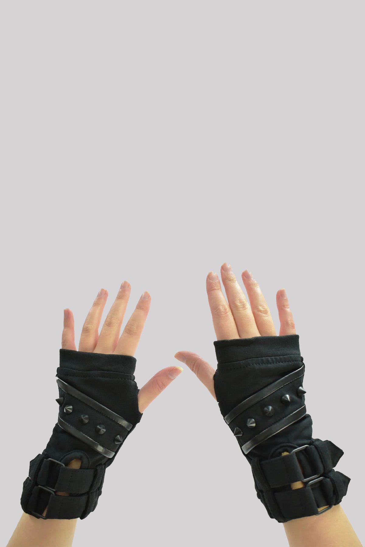 Poizen Industries Xian Cone Studded Double Buckle Gothic Arm