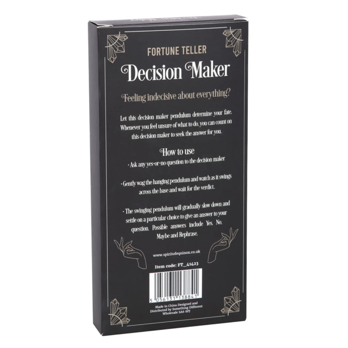 Pendulum Decision Maker - Mystical Yes/No Desk Ornament Black