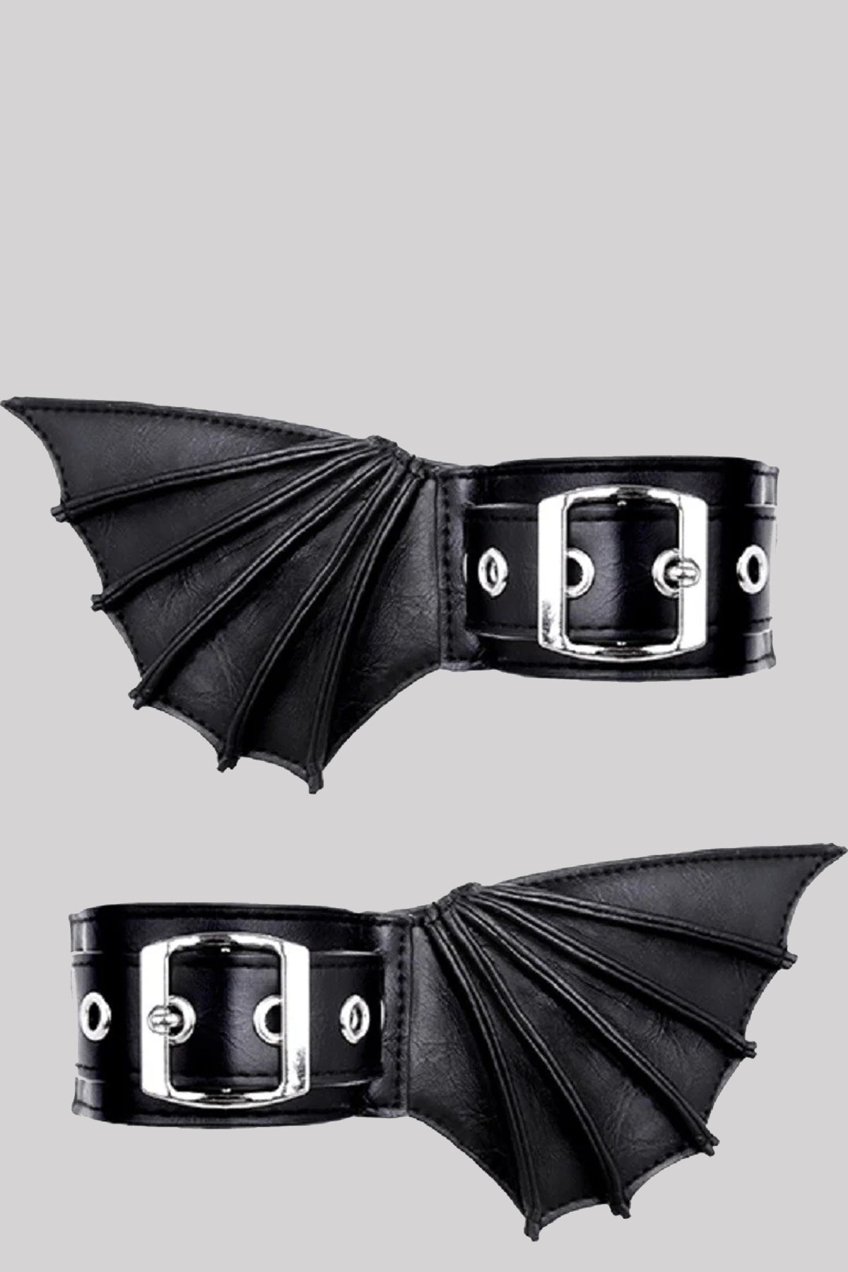 Restyle Bat Ankle Cuffs Wristbands Bracelets Vegan Leather