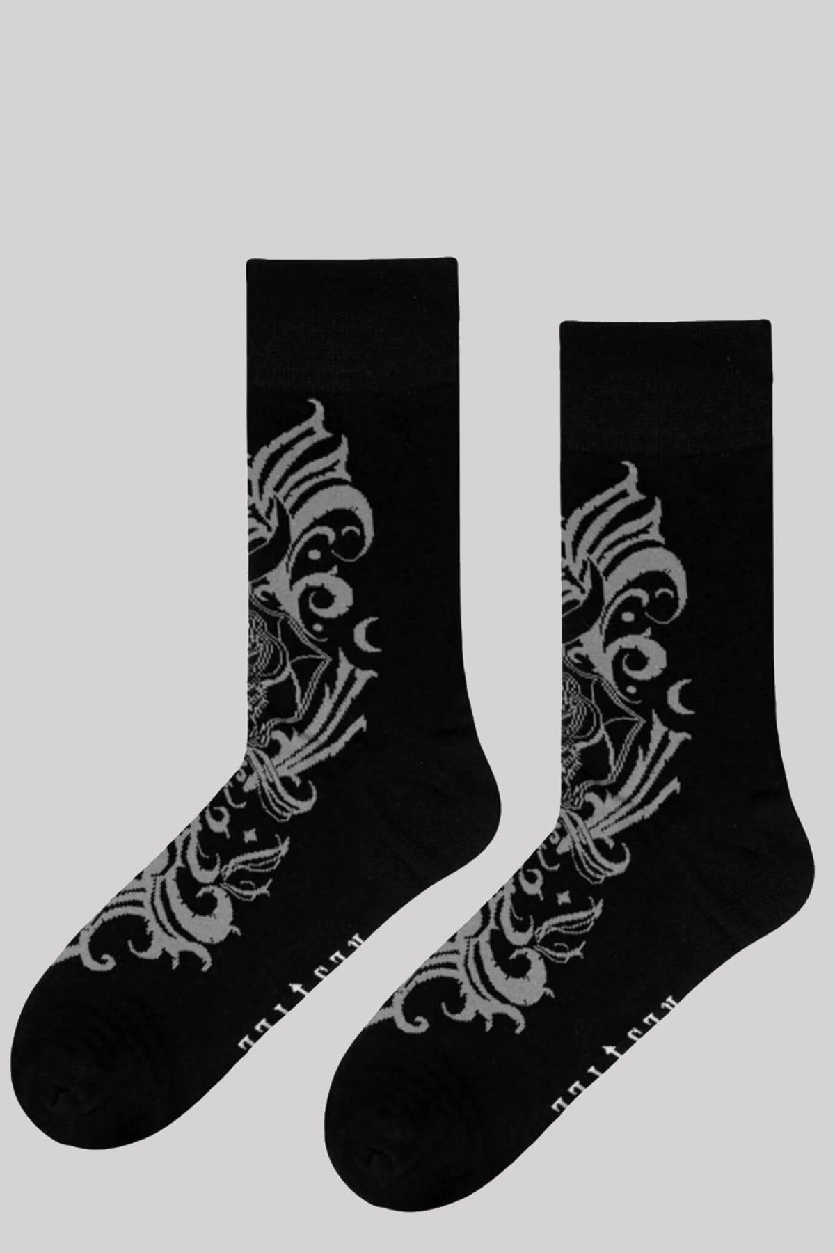 Restyle Bat Baroque Jacquard Gothic Unisex Ornamental Socks