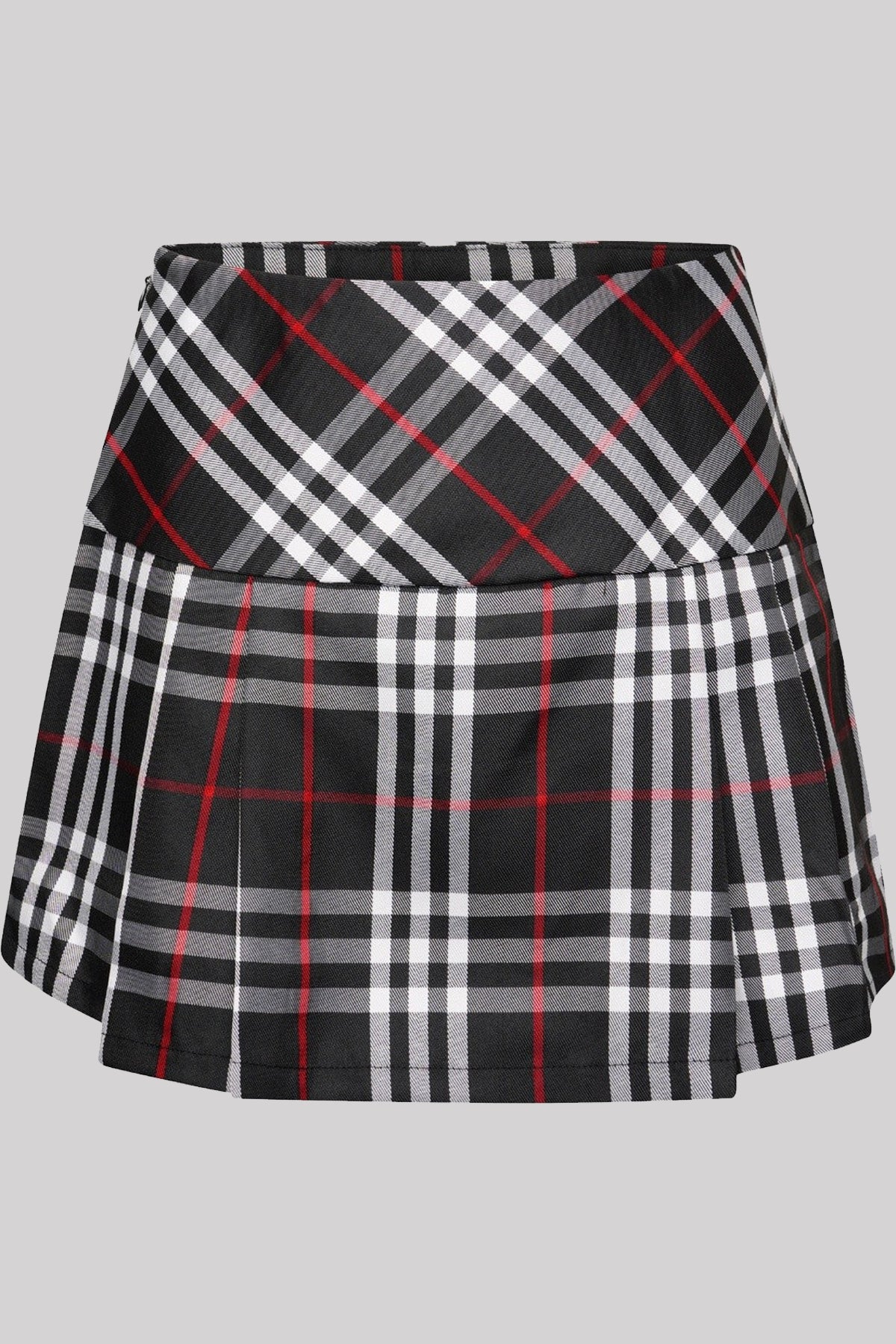 Ro Rox Alicia Punk Tartan Mini Skirt UK 8 Black