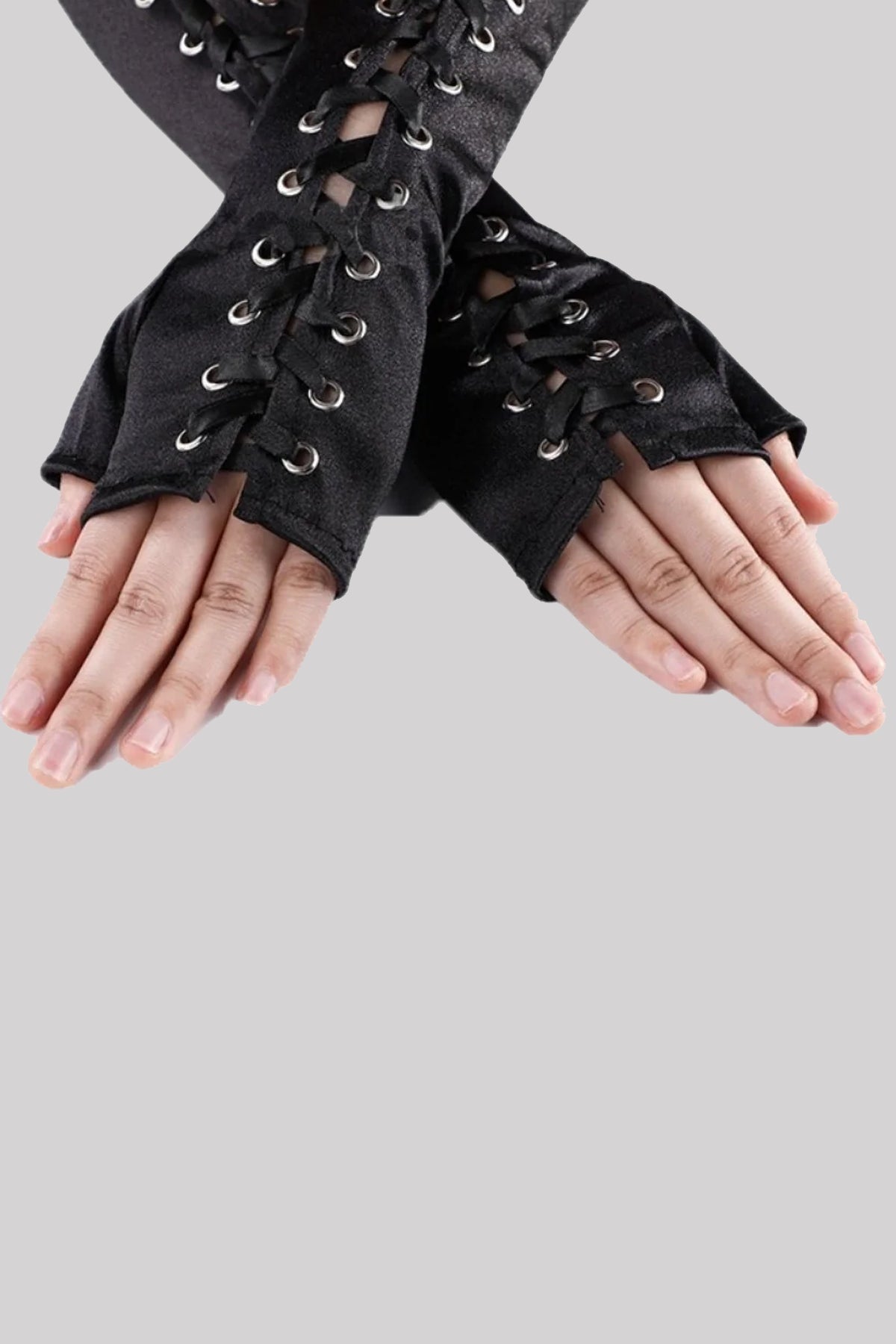 Long fingerless gloves sales