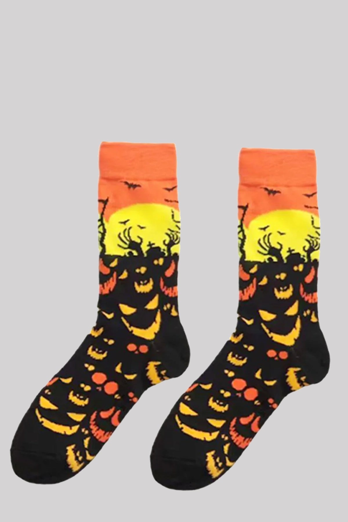 Ro Rox Halloween Spooky Gothic Crew Ankle Socks