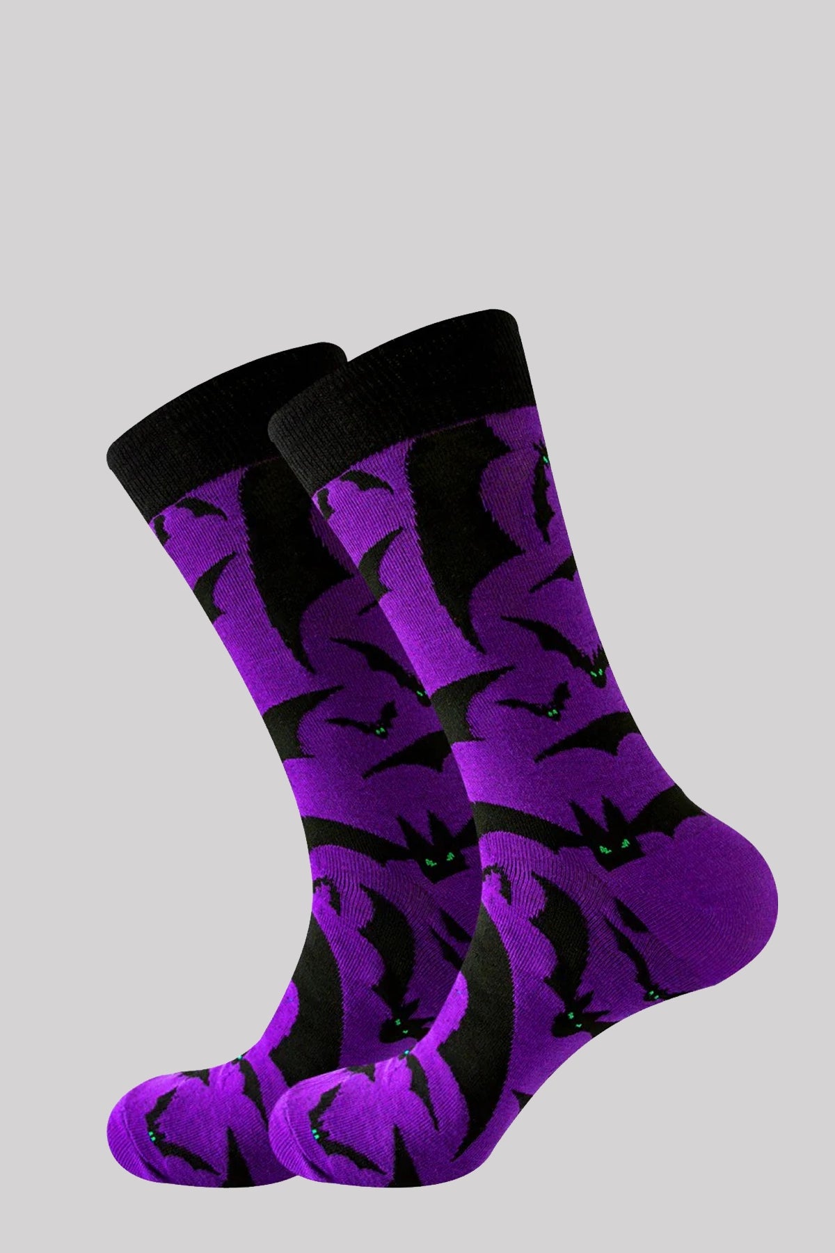 Ro Rox Purple Bat Halloween Gothic Socks