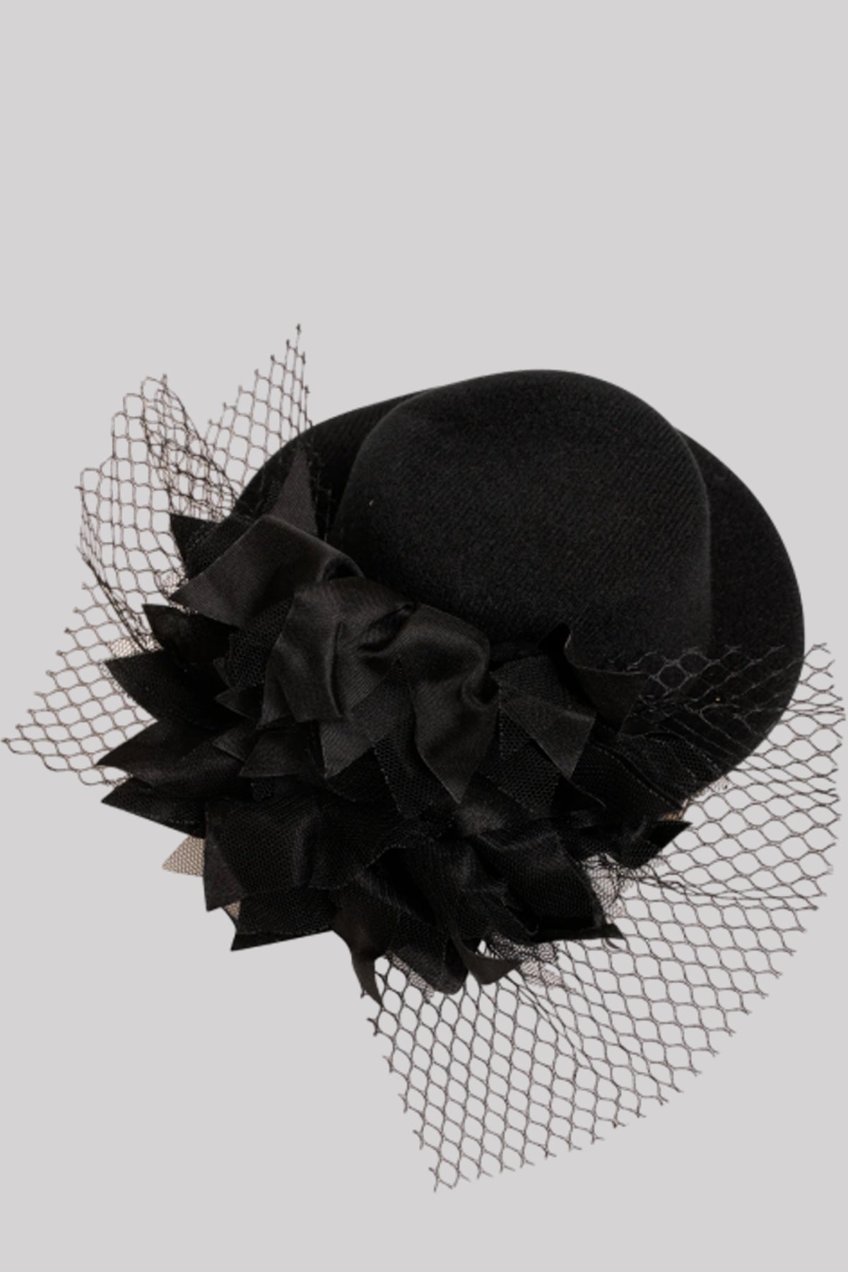 Ro Rox Fascinator Con Fiore E Rete – Cappello Retro Pinup Anni 40/50 – Unica Taglia