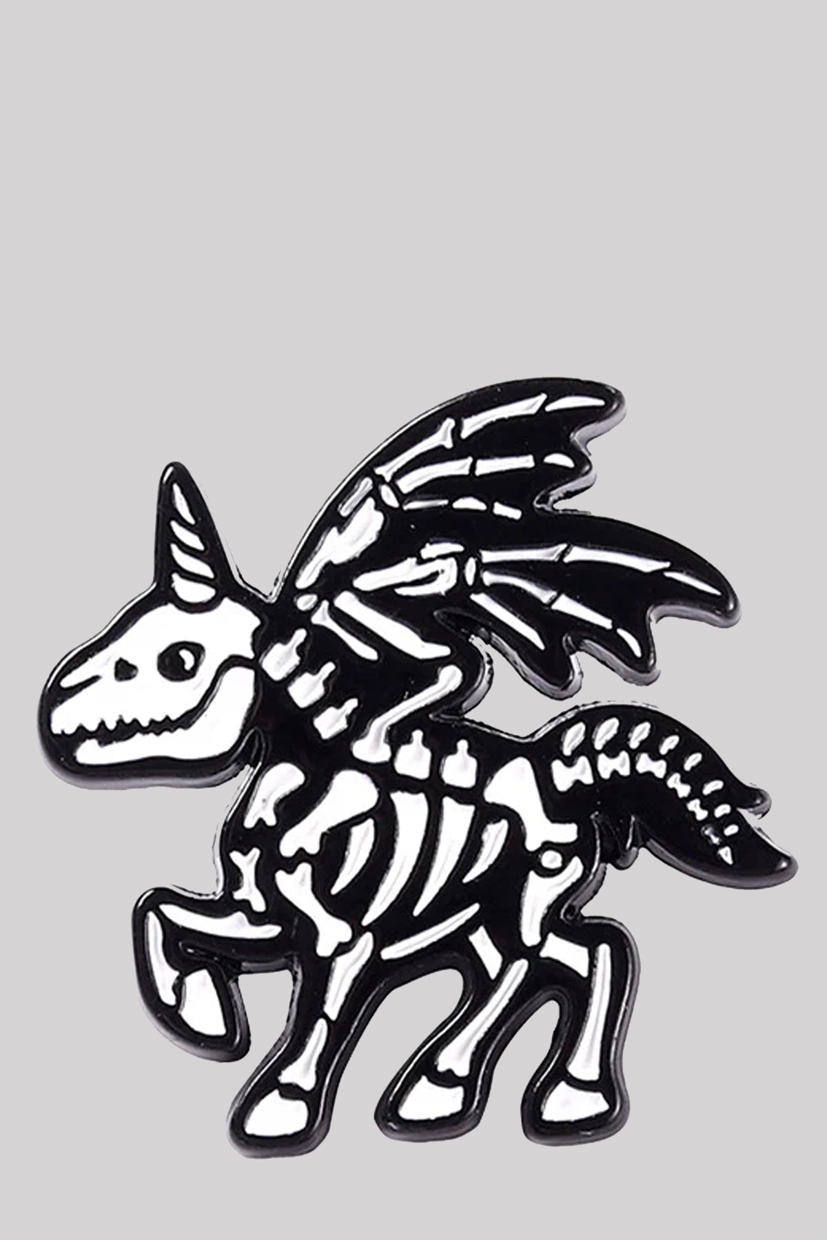 Ro Rox Unicorn Skeleton Cute Gothic Pin Badge Brooch