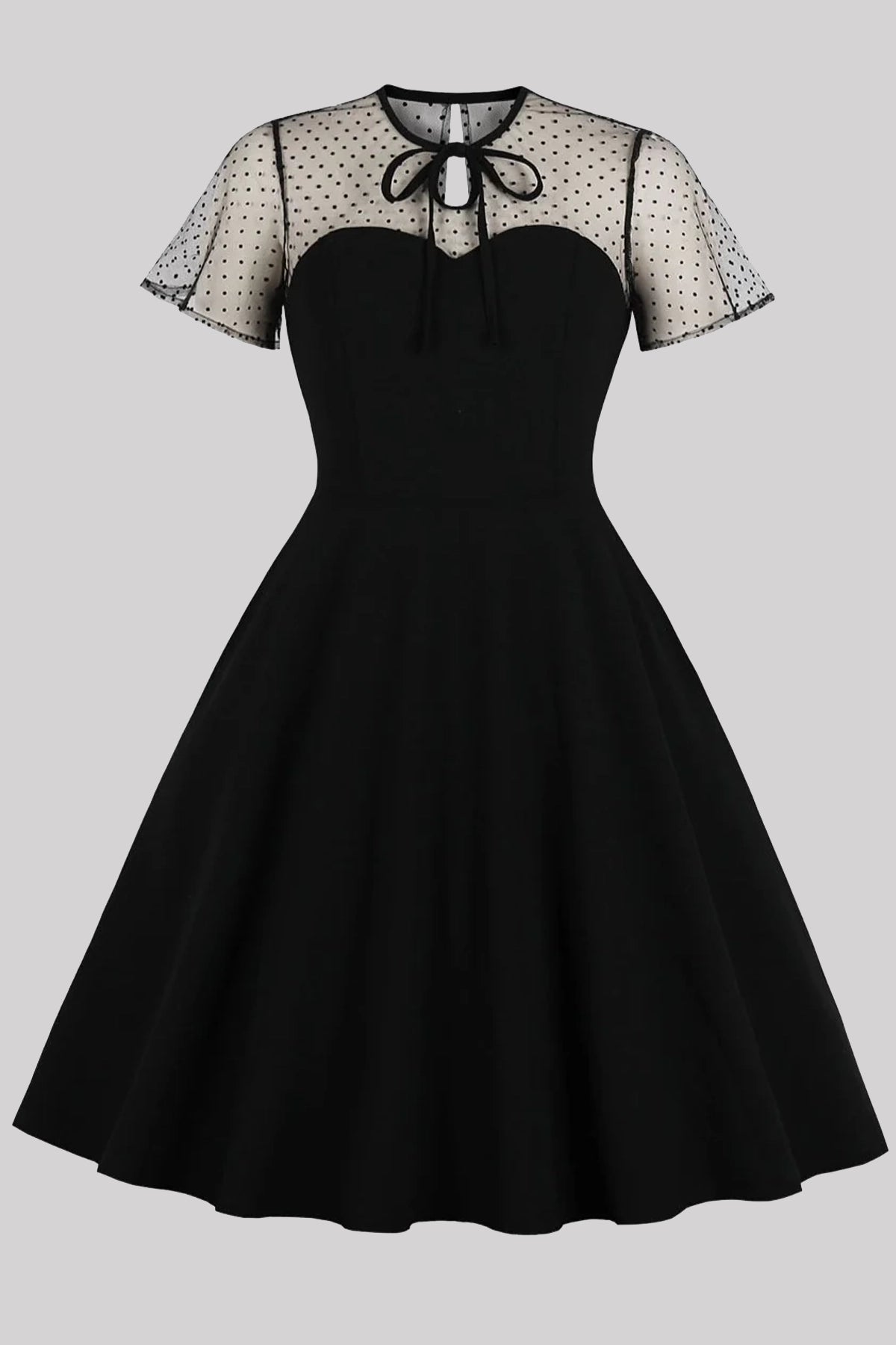 Ro Rox Cordelia 1950s Polka Dot Sweetheart Swing Dress