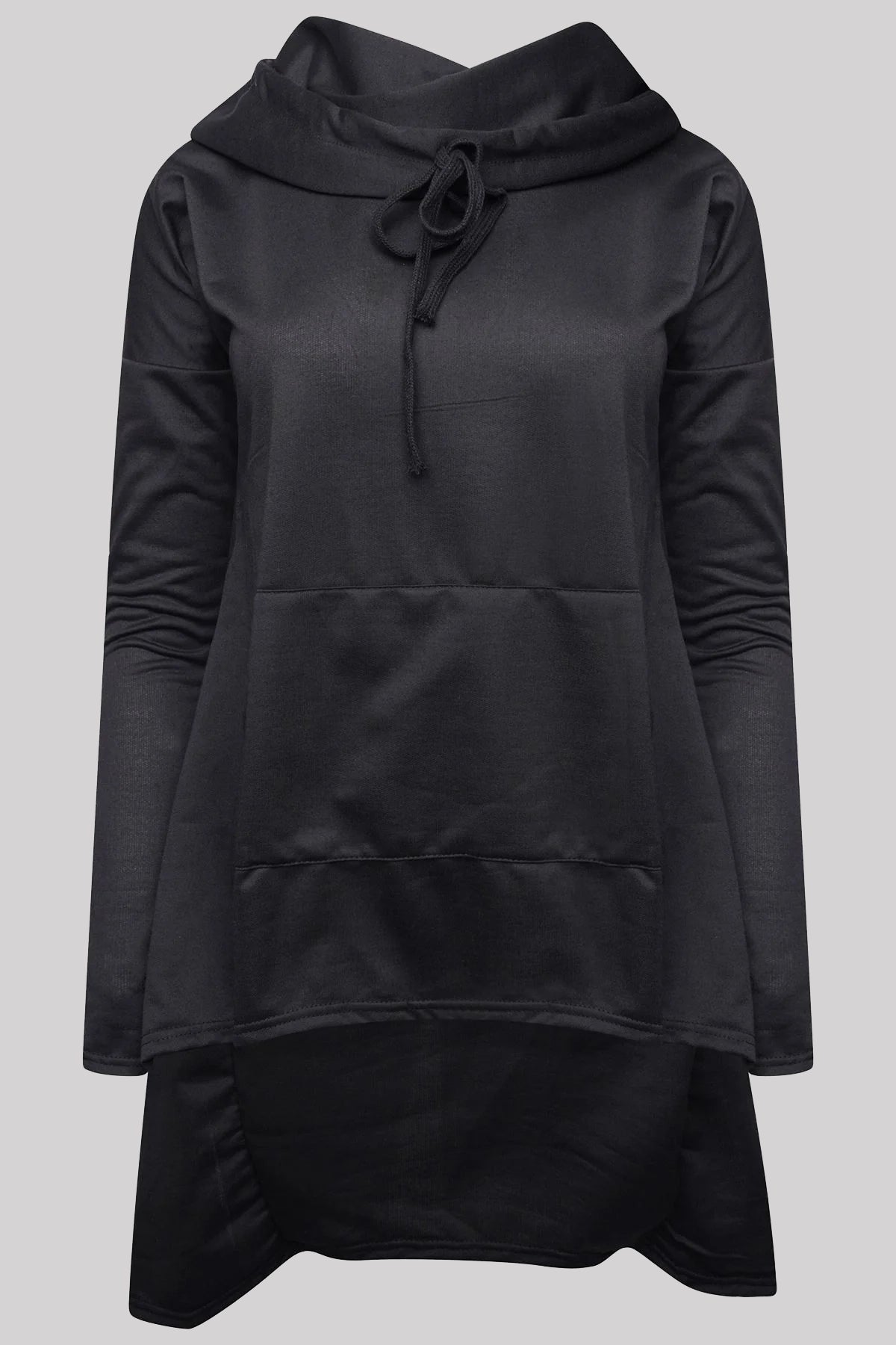 Hooded high low sweatshirt hot sale