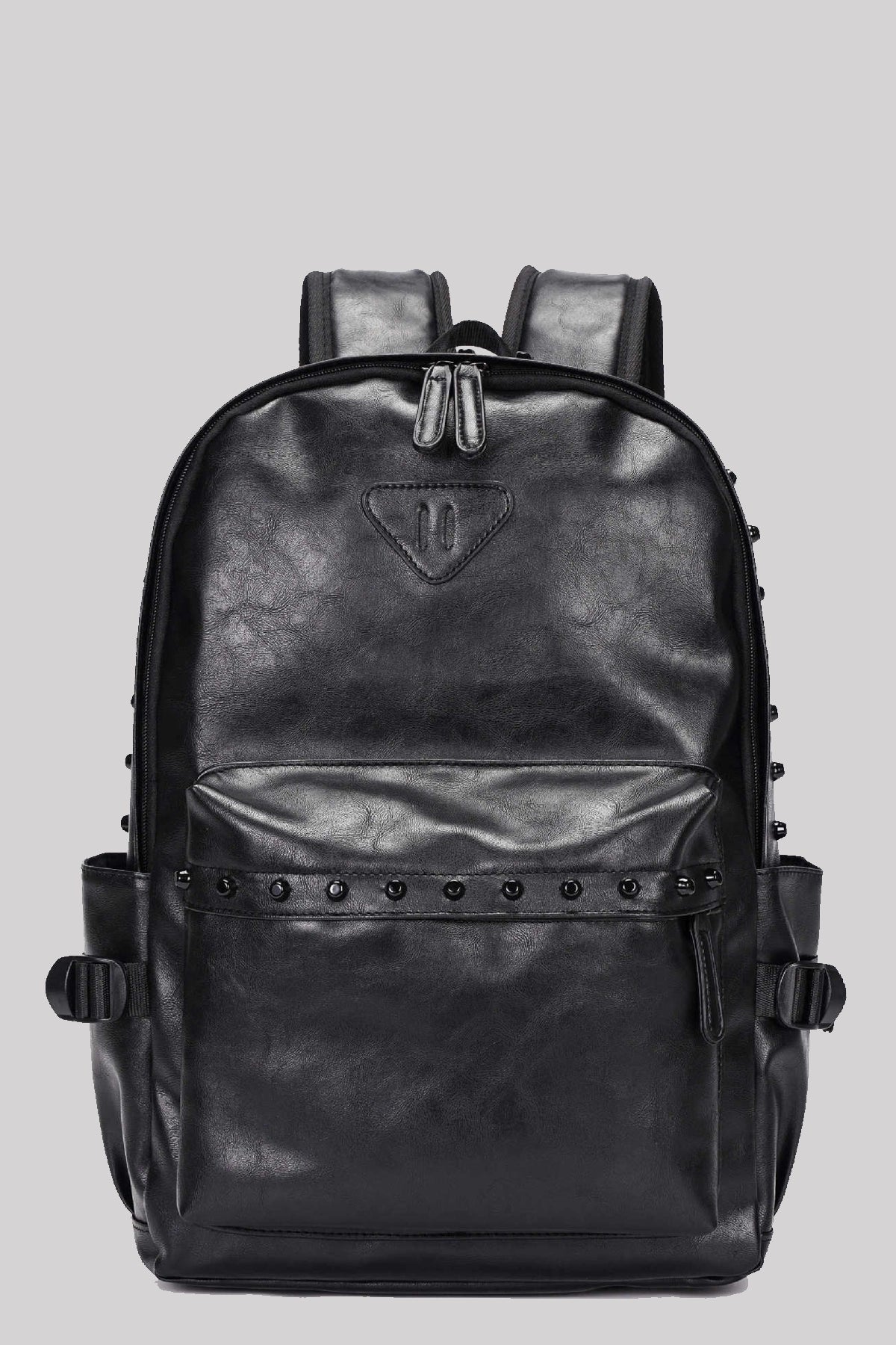 black leather backpack with studs Ro Rox Sid Studded Punk Goth PU Laptop Backpack