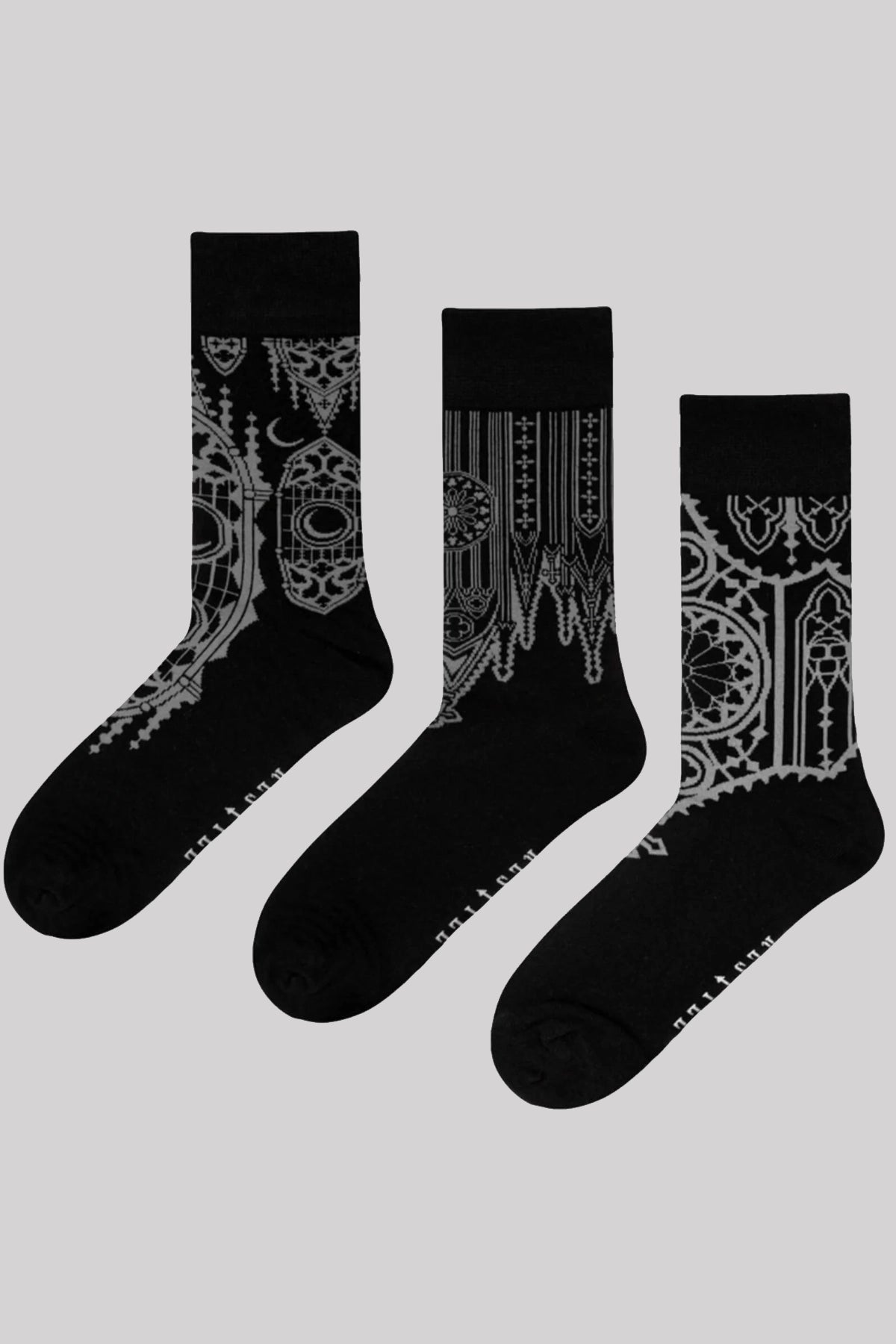 Restyle Cathedral Moon Jacquard Unisex Socks Present Gift Box