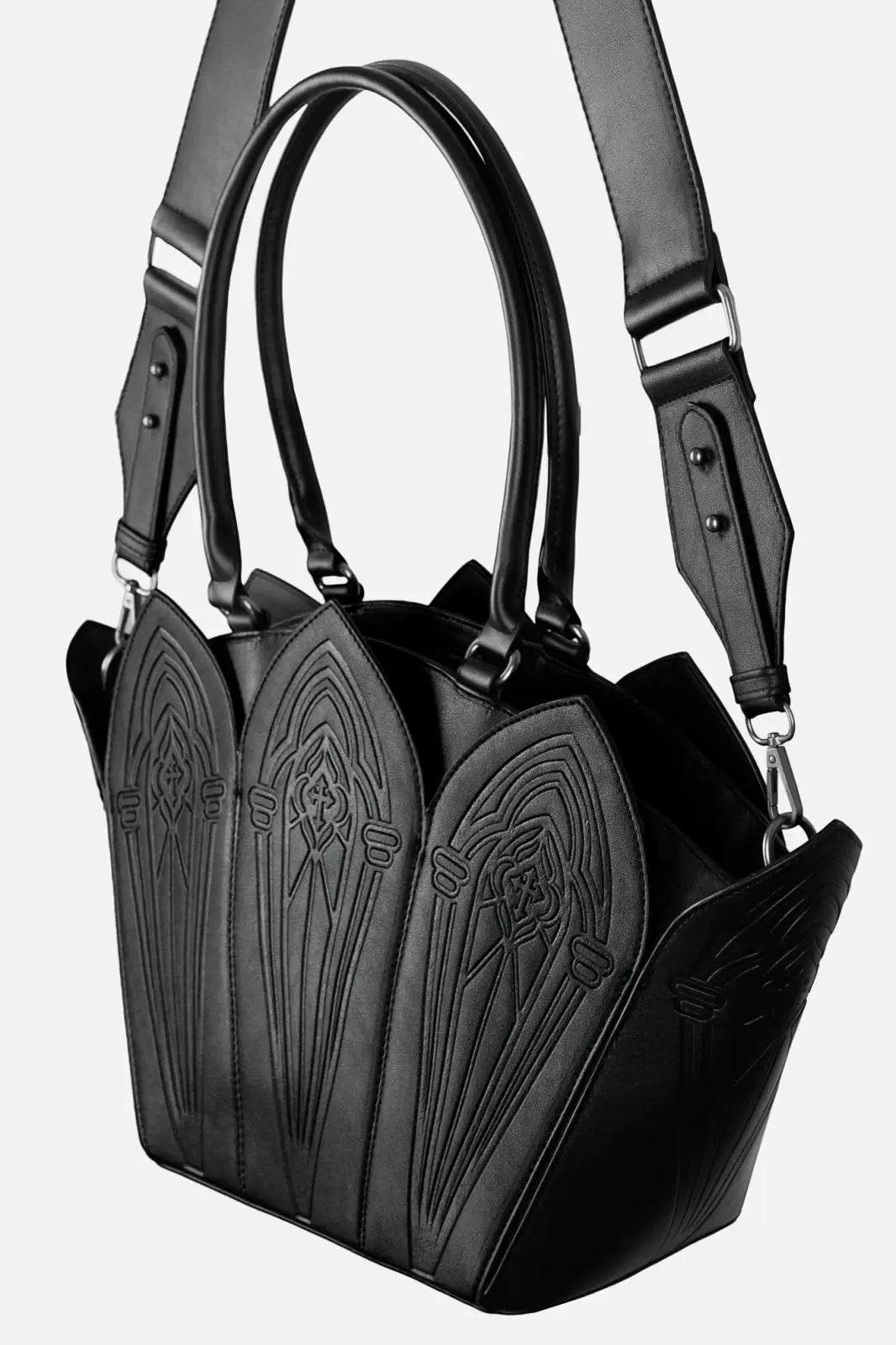 Restyle Crucis Umbra Shopper Bag Gothic Cathedral Tote