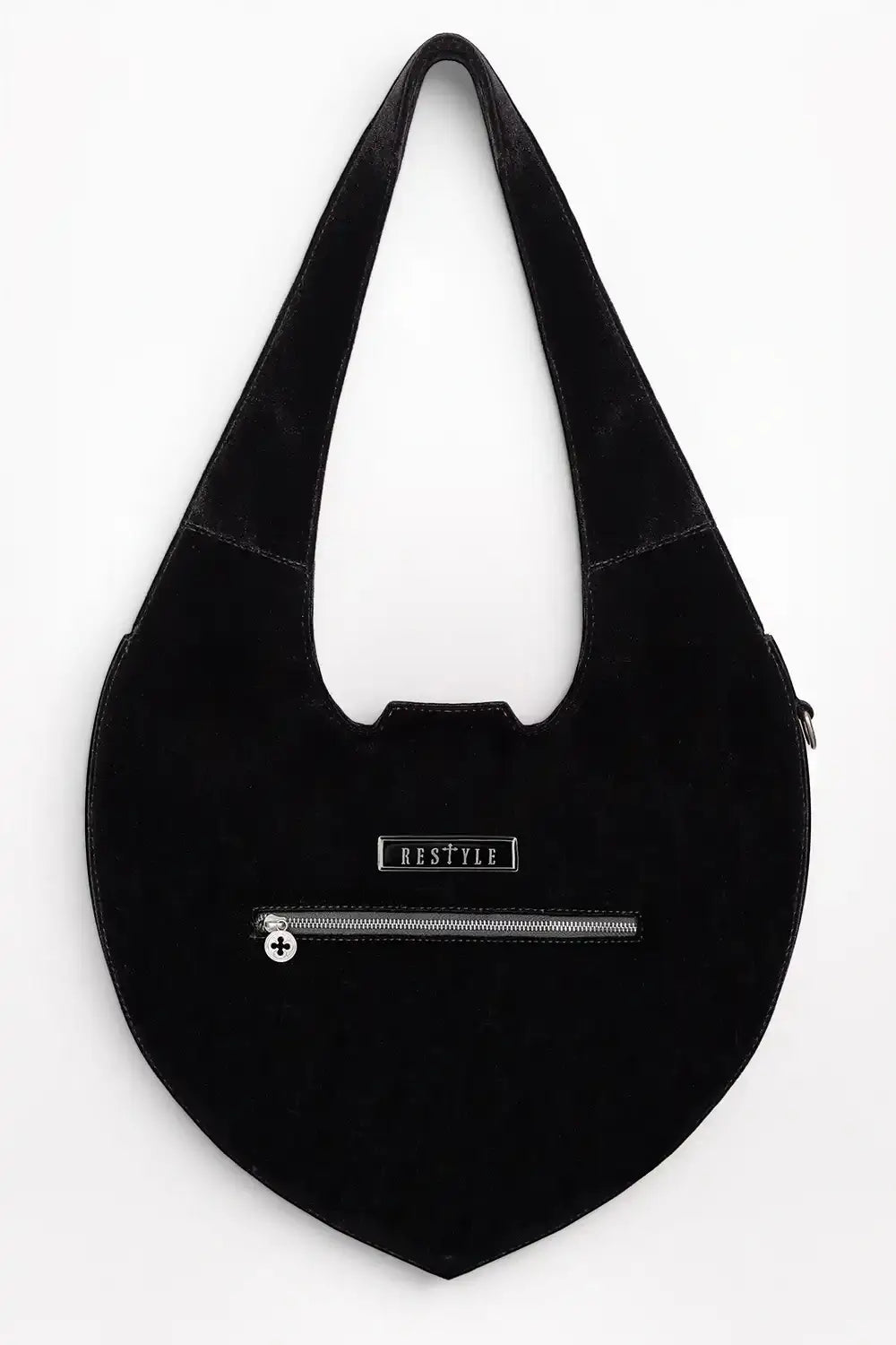 Restyle Velouria Hobo Bag Gothic Velvet Cathedral Shoulder Bag
