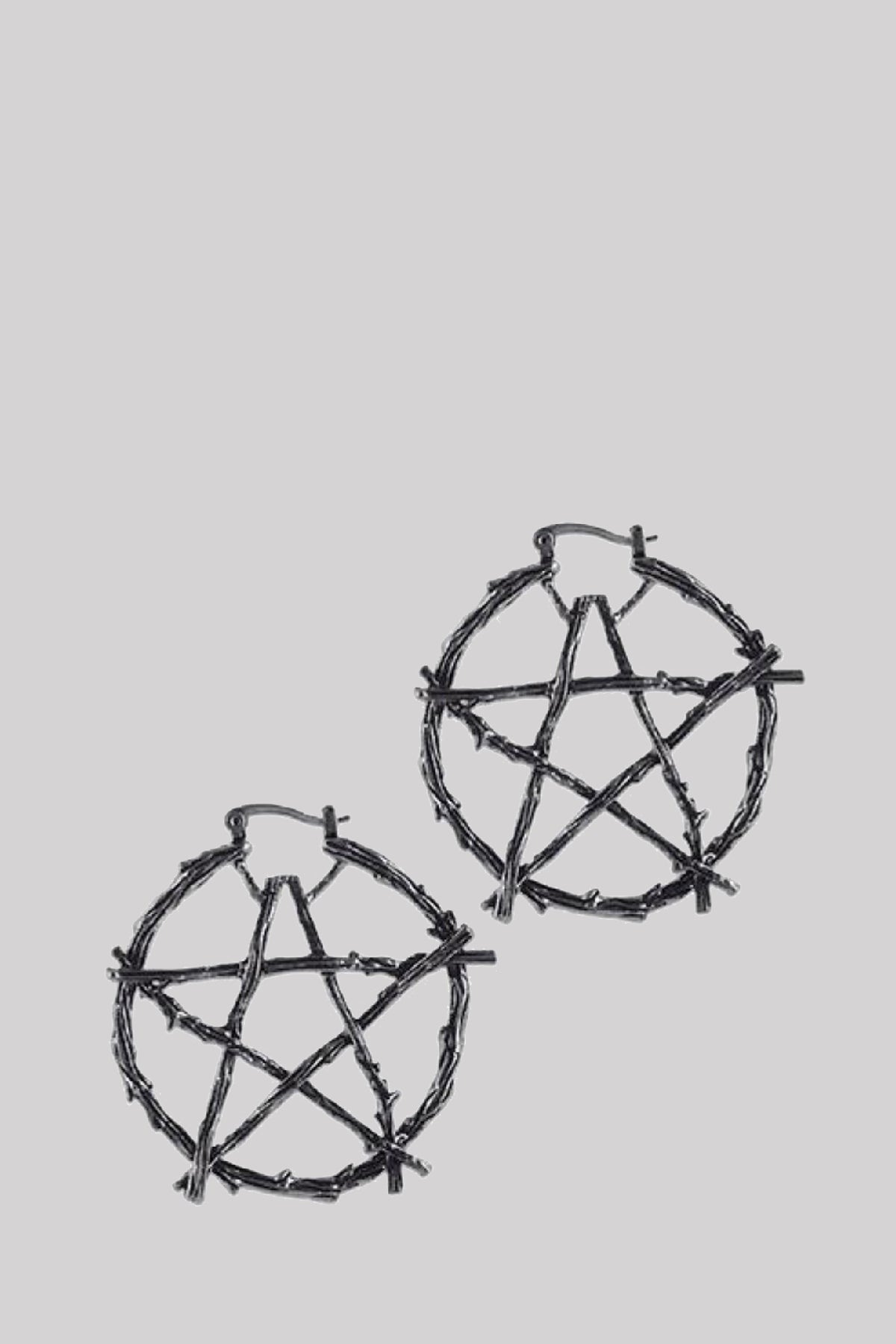 Restyle Pentagram Branch Hoop Earrings