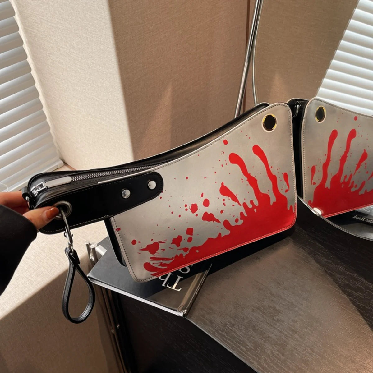 Ro Rox Bloody Cleaver Bag - Horror Style, Faux Leather Purse