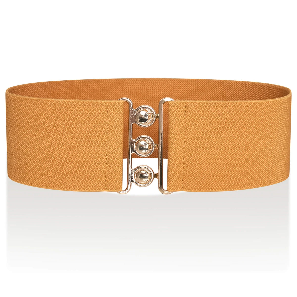 Ro Rox Elasticated Retro Wide Nurse Belt, Gold