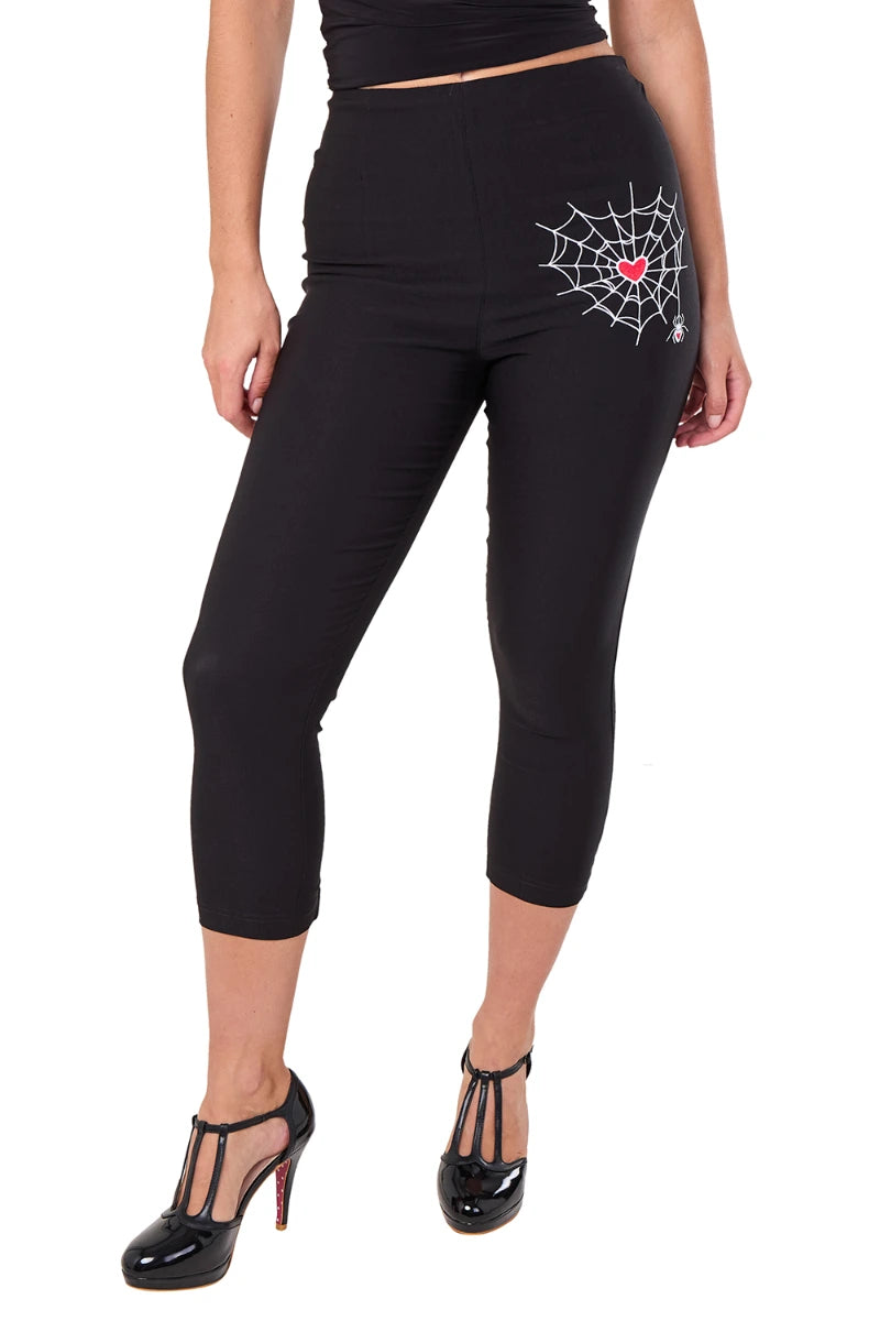 Ro Rox Ella Capri Pants – Loveweb Black Widow Retro 1950s