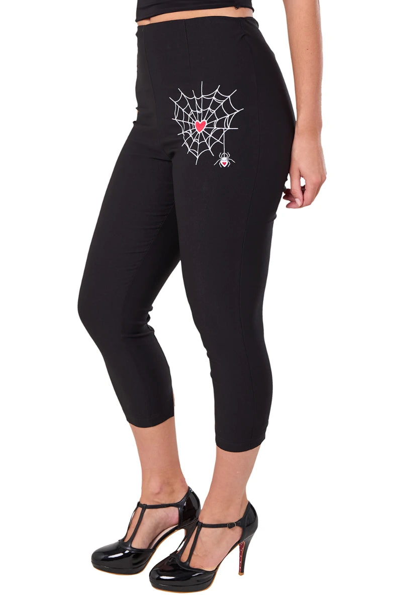 Ro Rox Ella Capri Pants – Loveweb Black Widow Retro 1950s