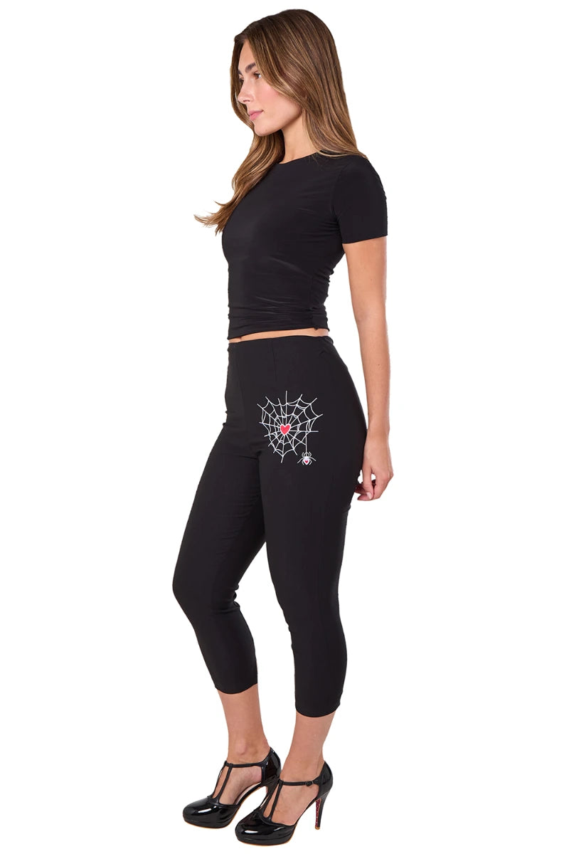 Ro Rox Ella Capri Pants – Loveweb Black Widow Retro 1950s