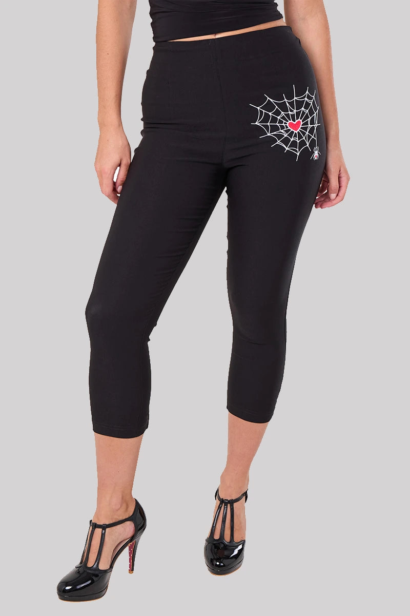 Ro Rox Ella Capri Pants – Loveweb Black Widow Retro 1950s