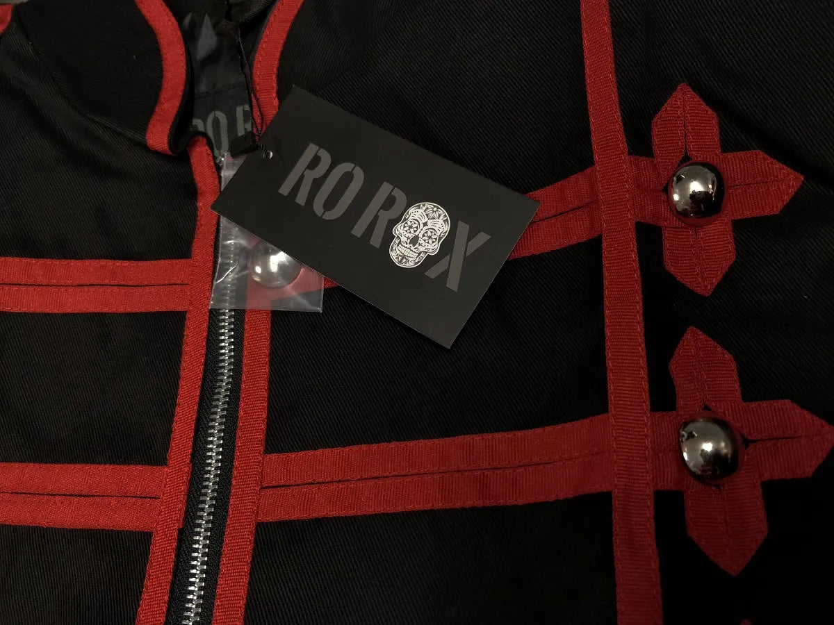 Ro Rox Emo MCR Drummer Parade Jacket, Black & Red