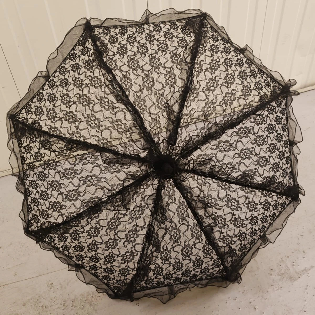 Ro Rox Gothic Black Lace Parasol