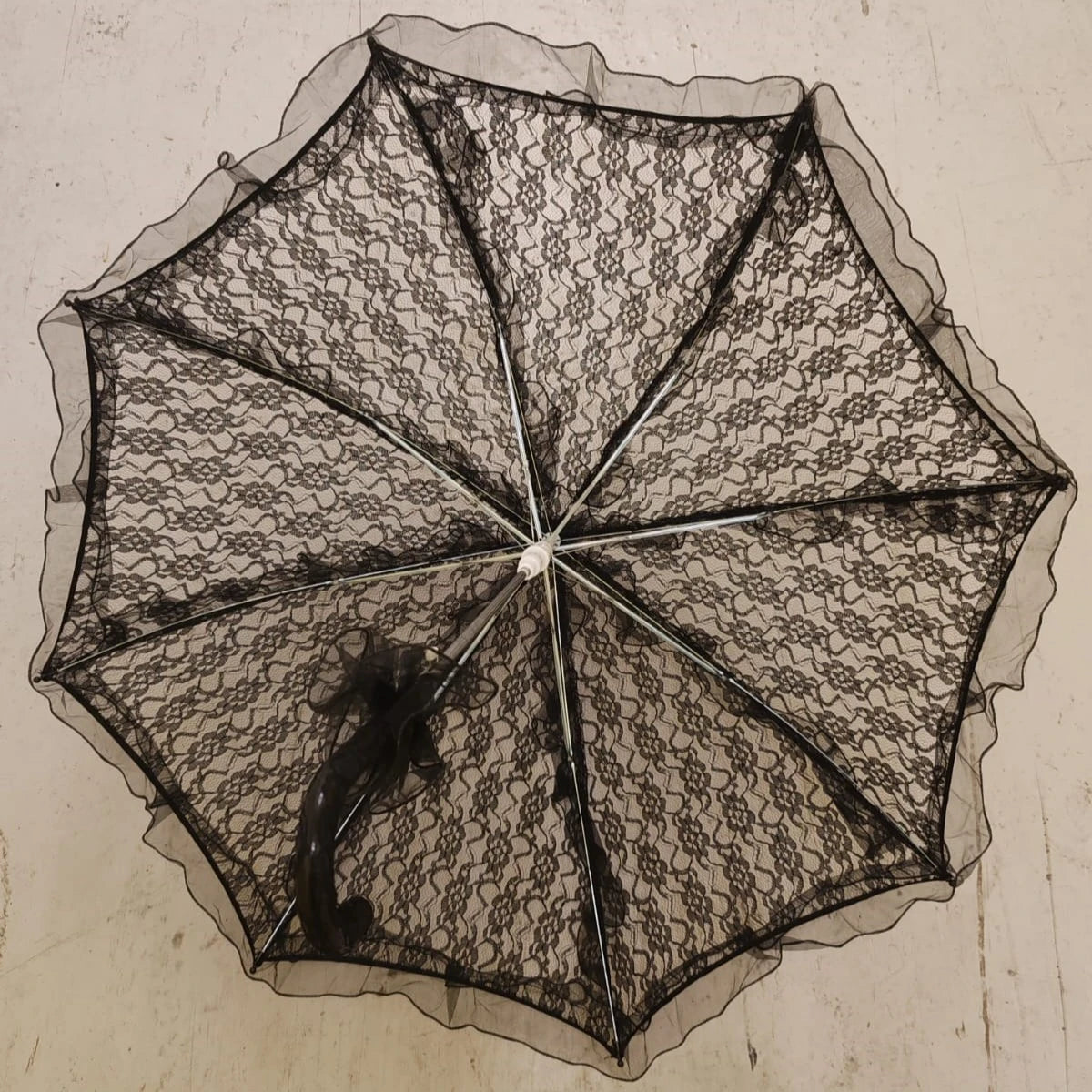 Ro Rox Gothic Black Lace Parasol