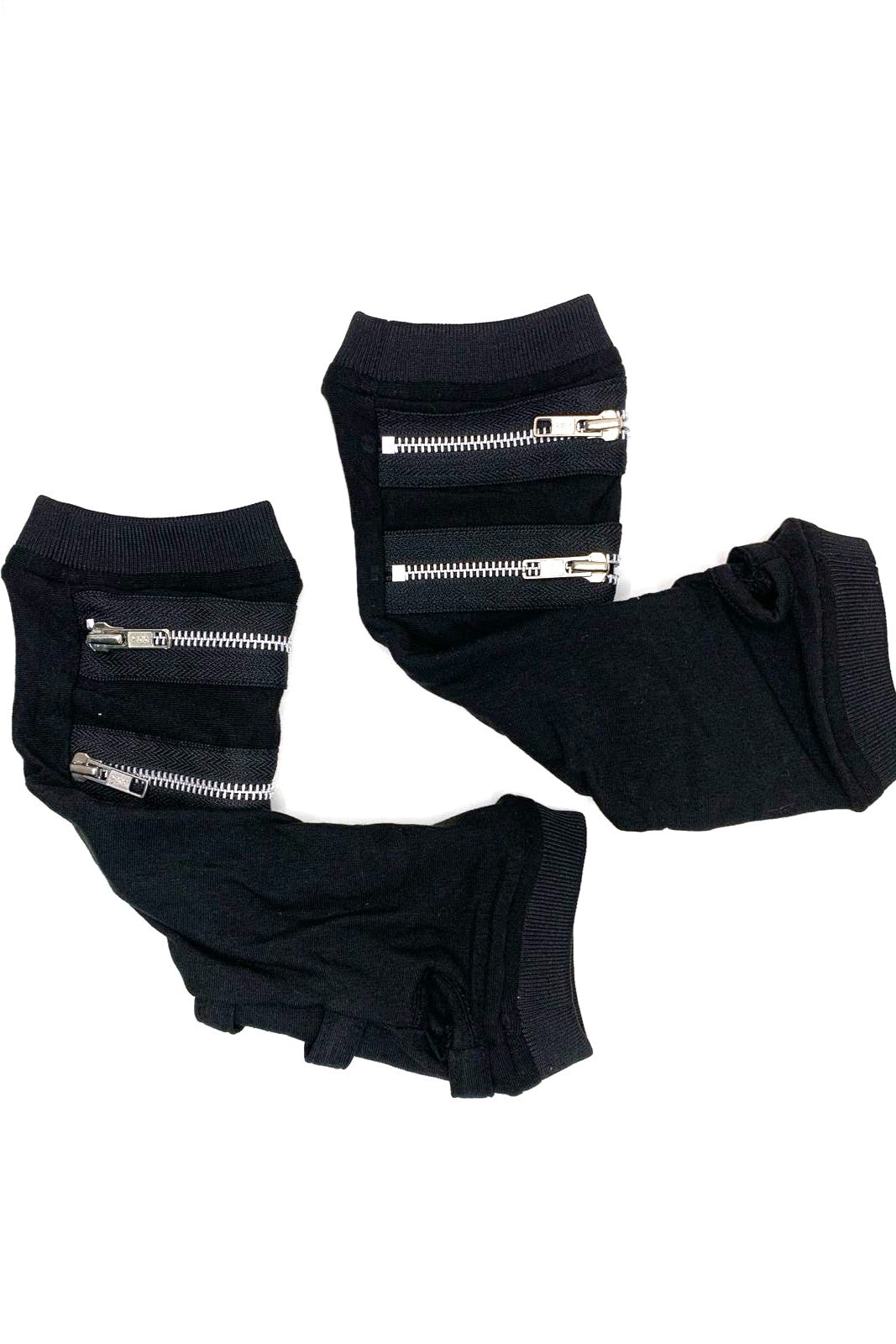 Ro Rox Gothic Punk Fingerless Black Buckle Long Arm Warmers