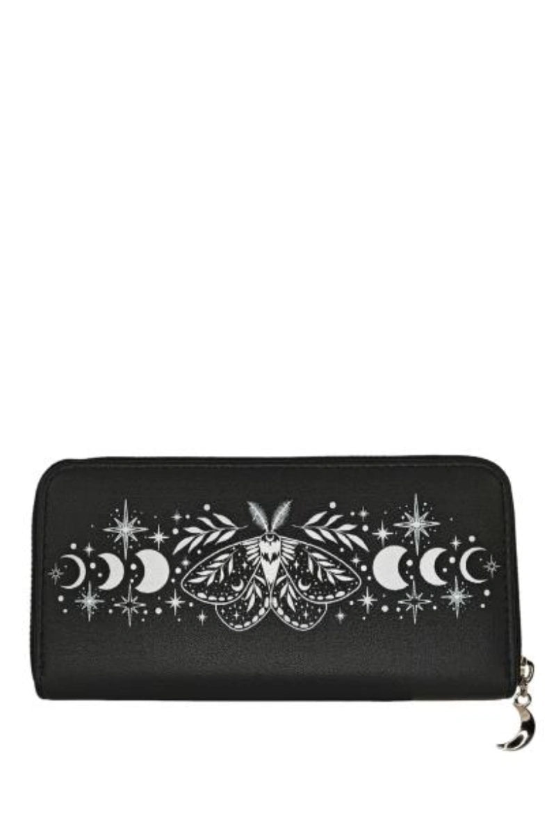 Ro Rox Cosmic Moth Wallet Purse with Moon and Star Design
