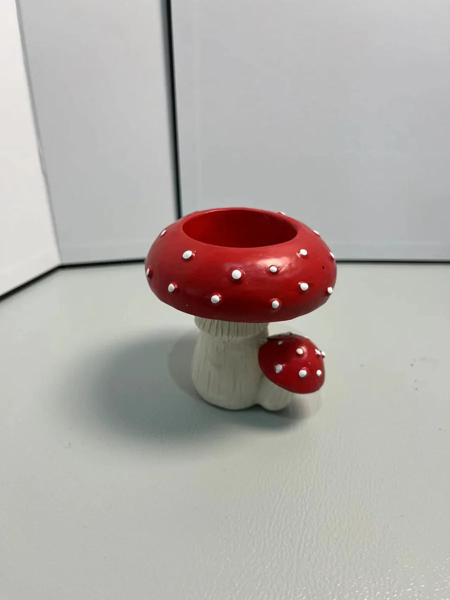 Ro Rox Mushroom Tealight Candle Holder - Red Toadstool Decor