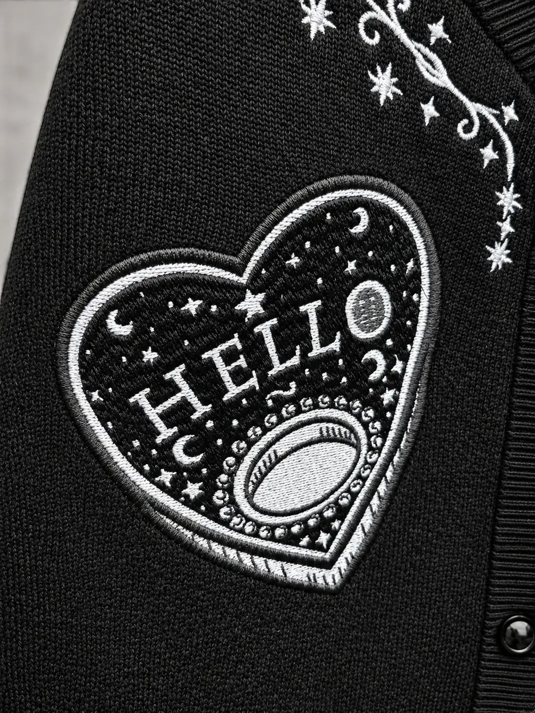 Ro Rox Ouija Cardigan Black Knitted Alternative Gothic Ladies