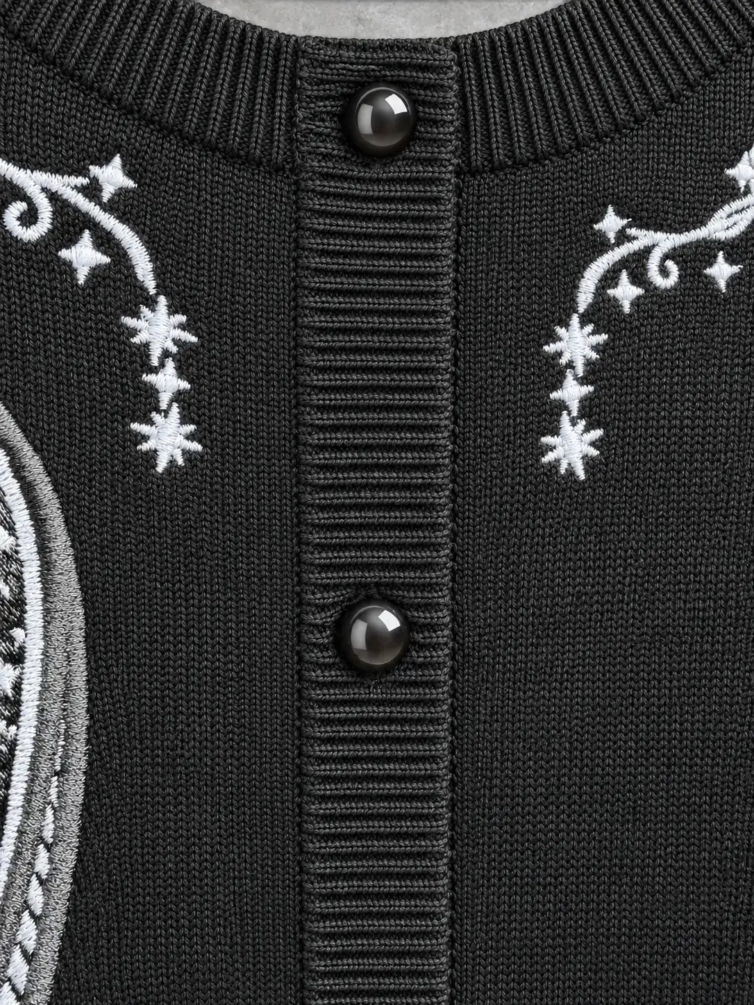 Ro Rox Ouija Cardigan Black Knitted Alternative Gothic Ladies