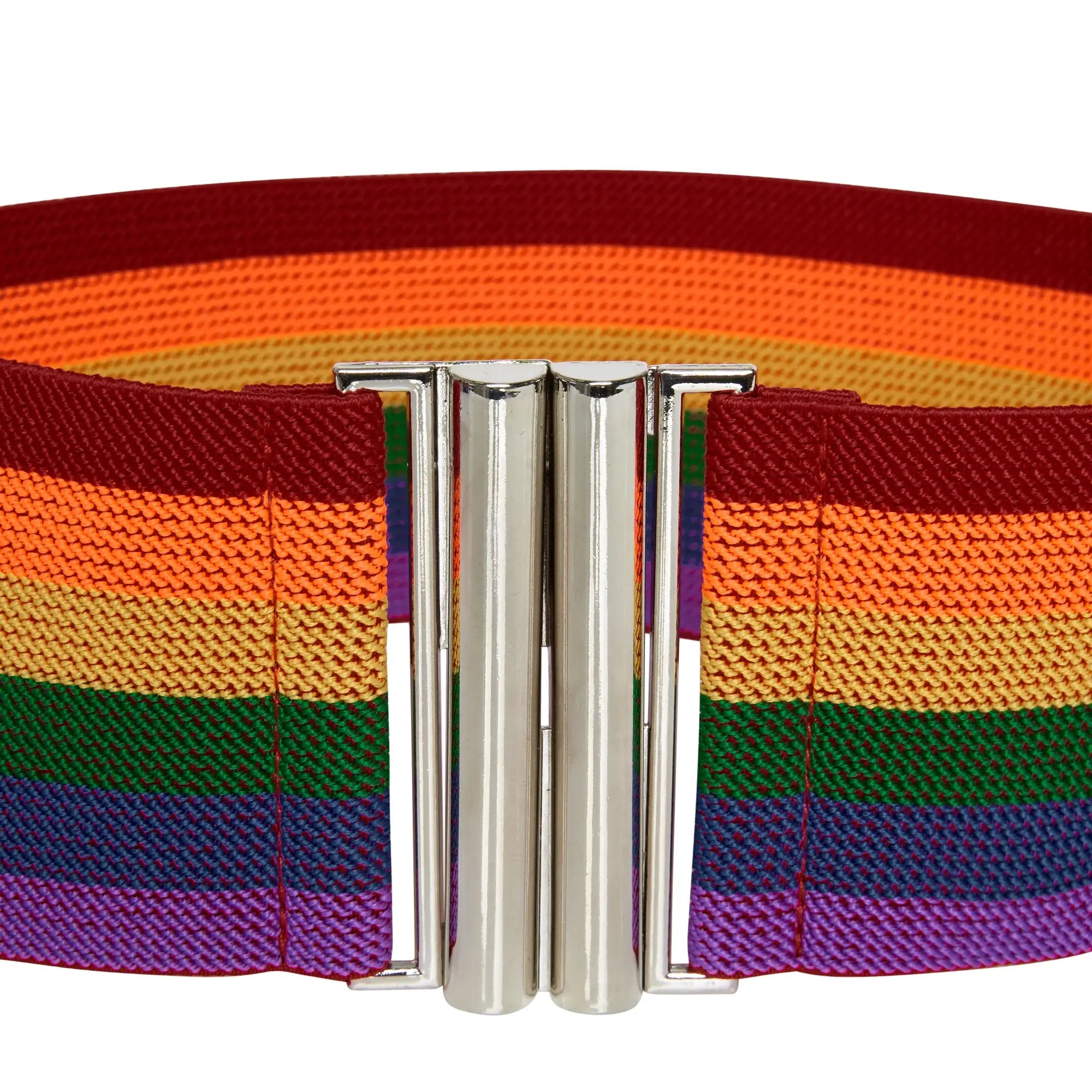 Rainbow Pride Belt - Modern Vintage Wide Elastic Waist Belt