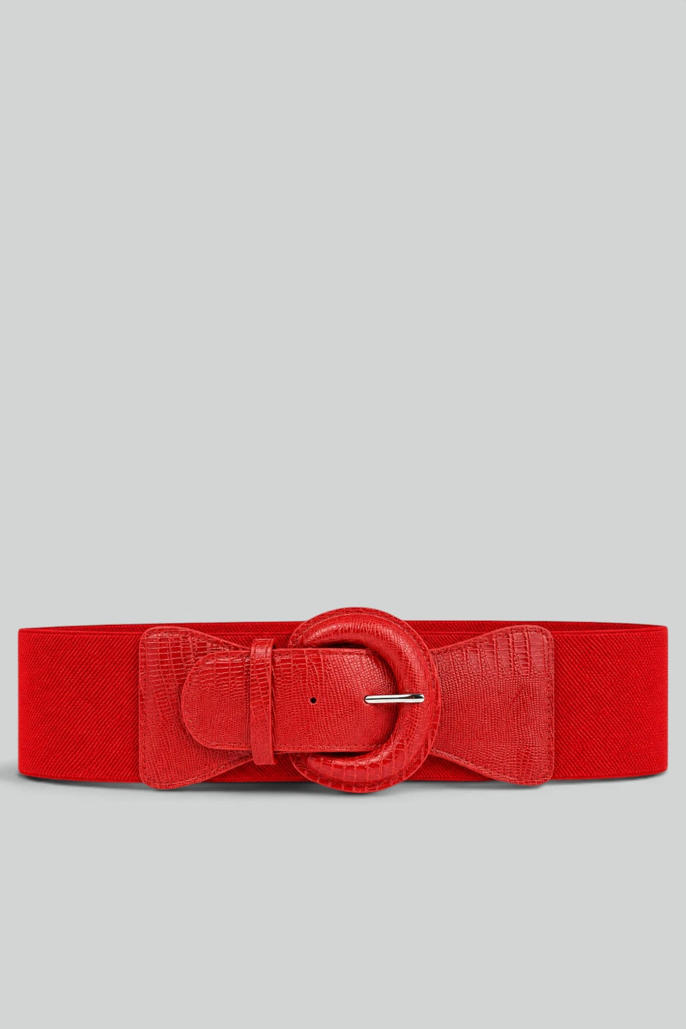 Ro Rox Wide Elasticated Waist Belt with Croc-Effect Buckle