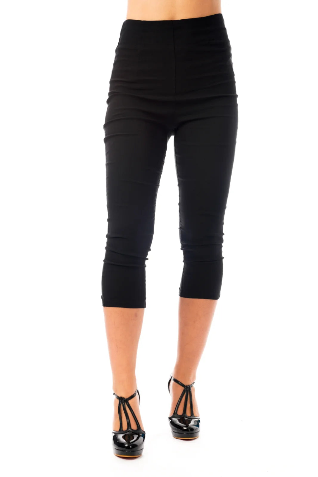 Ro Rox Vintage 1950s High Waist Capri Trousers – Rockabilly Retro Pedal Pushers Pants
