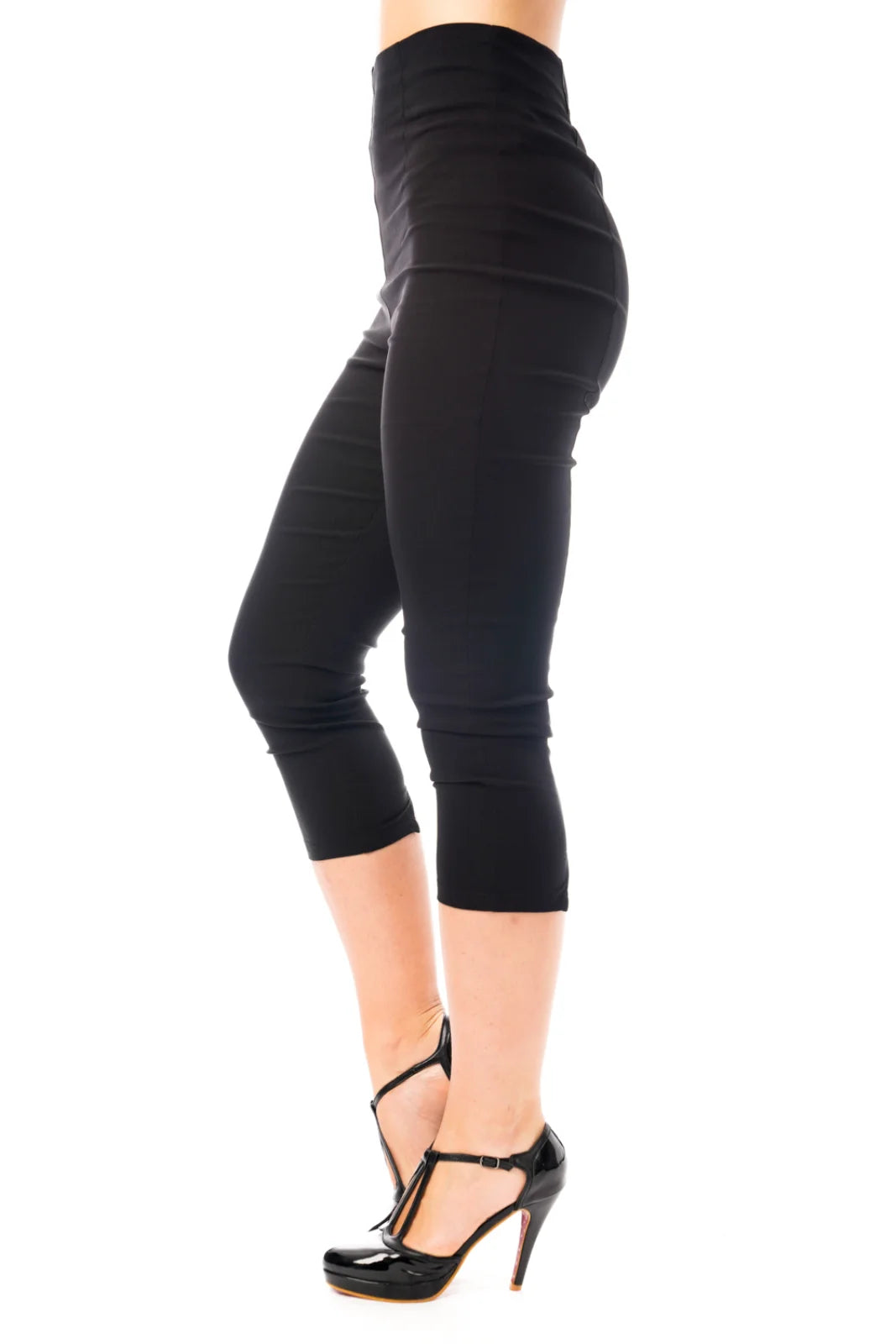 Ro Rox Vintage 1950s High Waist Capri Trousers – Rockabilly Retro Pedal Pushers Pants