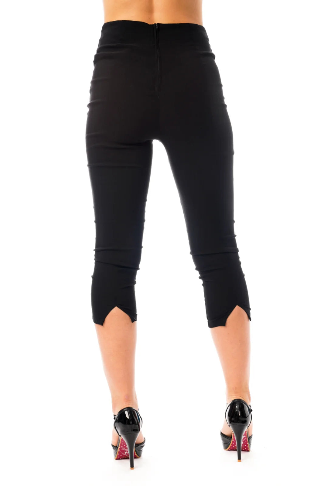 Ro Rox Vintage 1950s High Waist Capri Trousers – Rockabilly Retro Pedal Pushers Pants