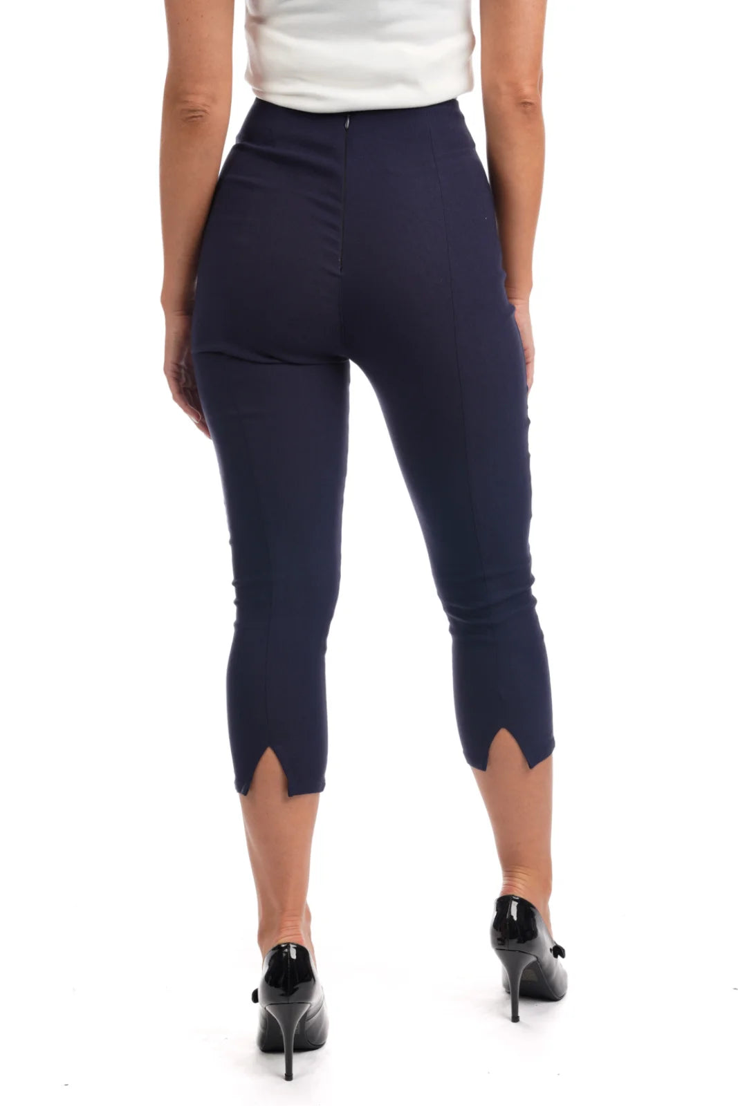Ro Rox Vintage 1950s High Waist Capri Trousers – Rockabilly Retro Pedal Pushers Pants