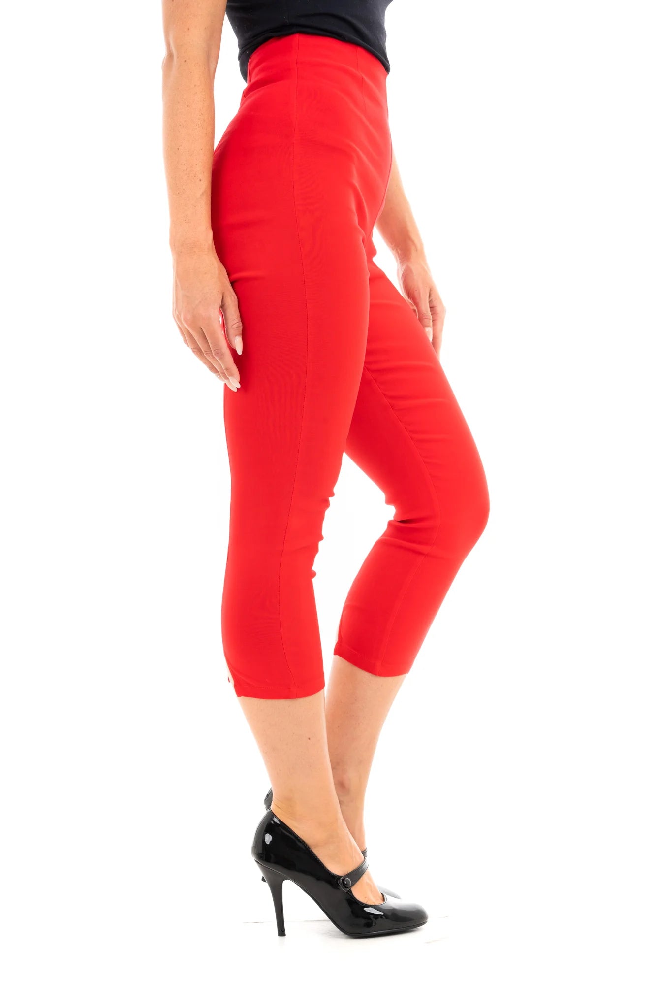 Ro Rox Vintage 1950s High Waist Capri Trousers – Rockabilly Retro Pedal Pushers Pants