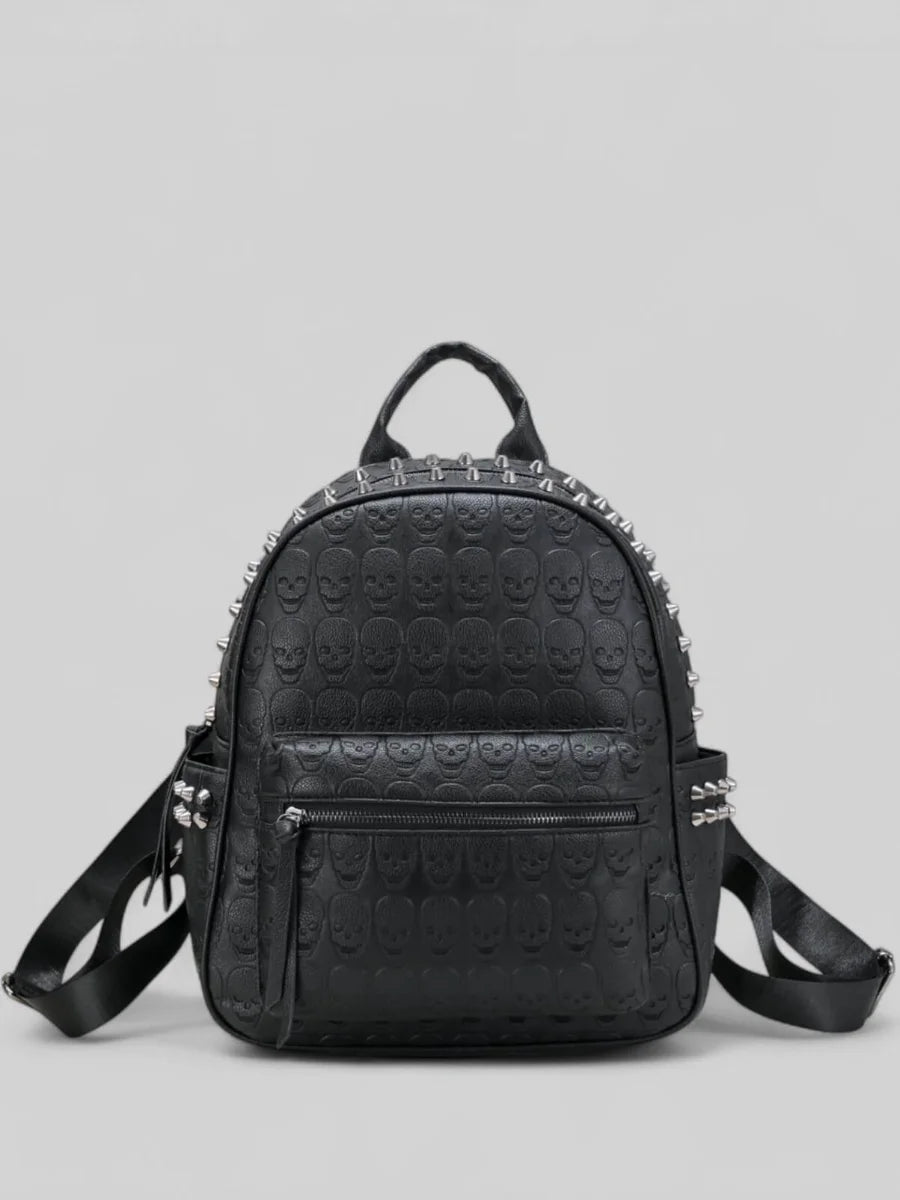 black mini backpack ross Ro Rox Skull Studded Backpack Gothic Rucksack Black Punk