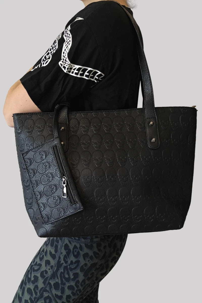 Ro Rox Skeleton Tote Bag Malachi Gothic Canvas Glow in the Dark Luminous Bone | UK Ro Rox Skeleton Tote Bag Malachi Gothic Canvas Glow in the Dark Luminous Bone | UK